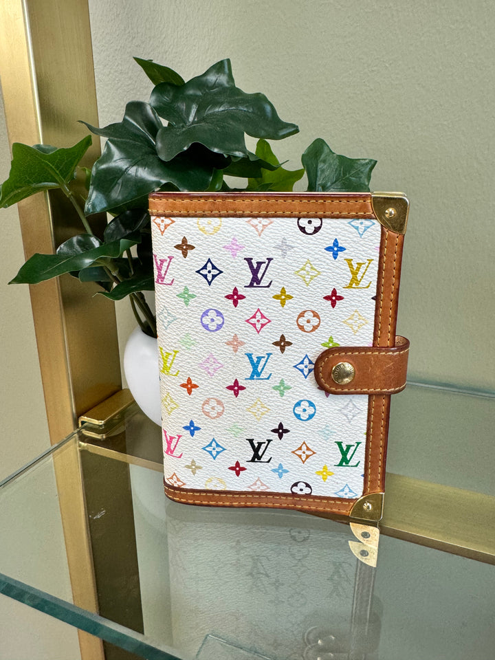 Louis Vuitton White Multicolore Monogram Passport Agenda PM