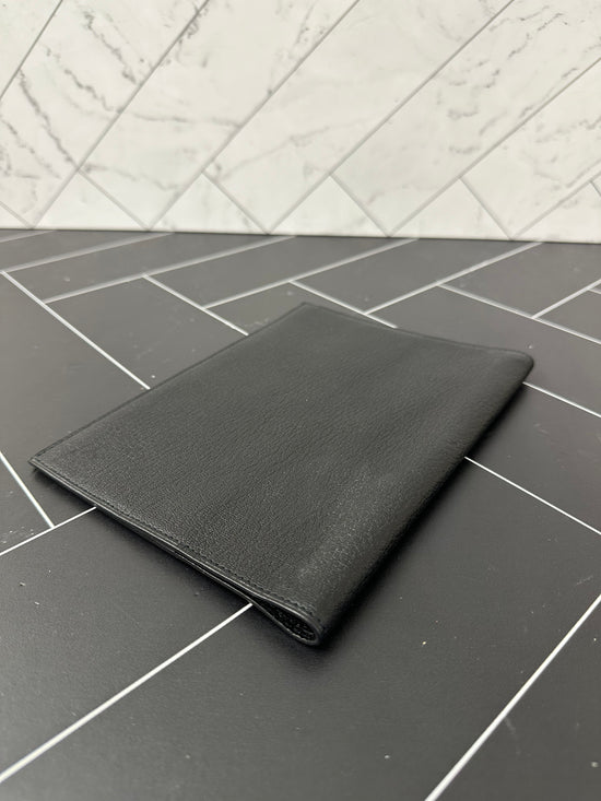 Hermes Black Leather Notebook Cover MM