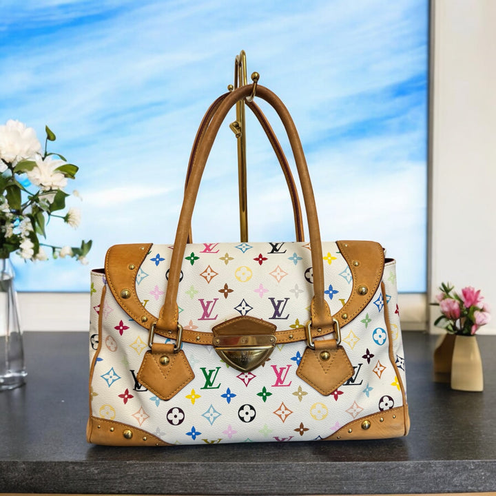 Louis Vuitton White Multicolore Beverly GM