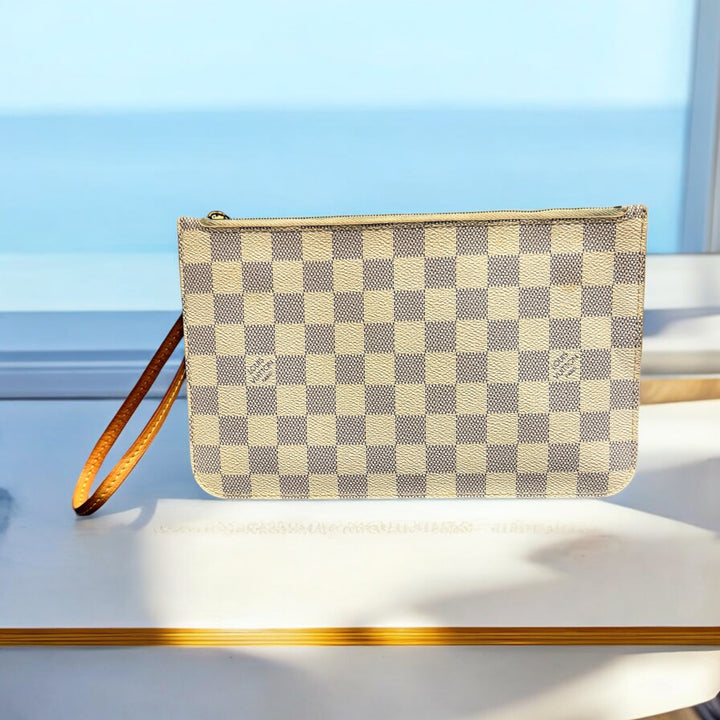 Louis Vuitton Damier Azur Neverfull Pouch