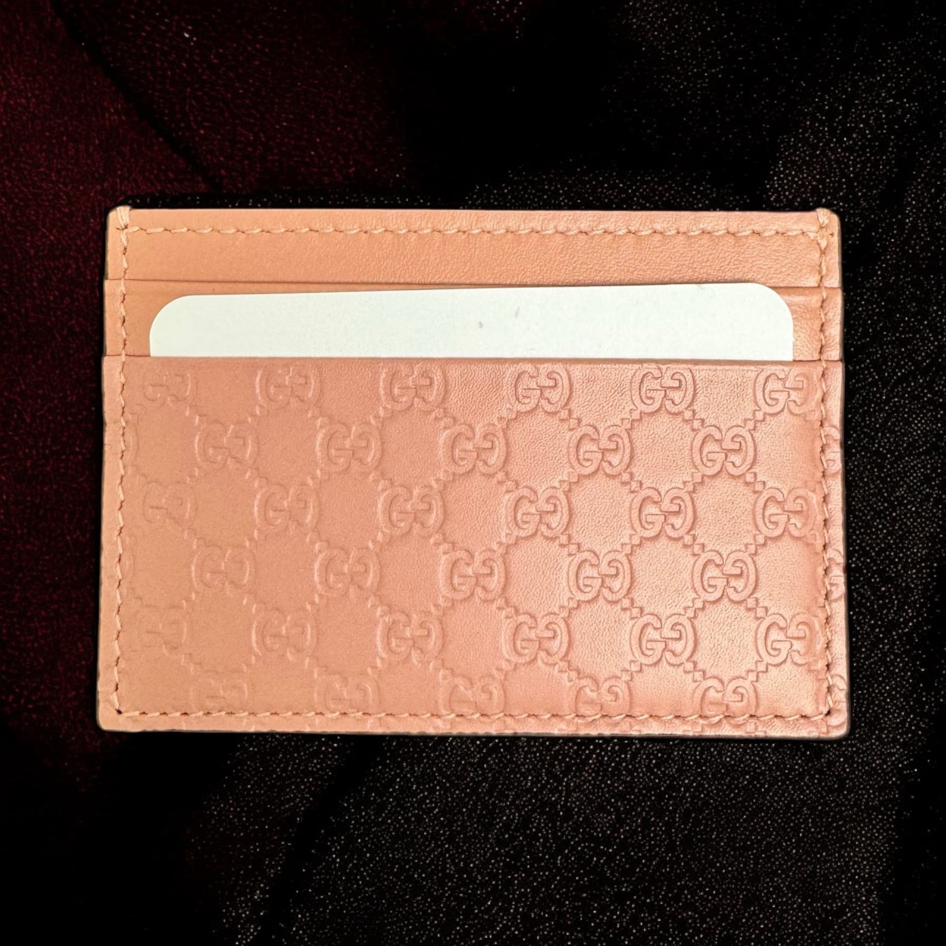 BRAND NEW Gucci Pink Microguccissima Card Holder