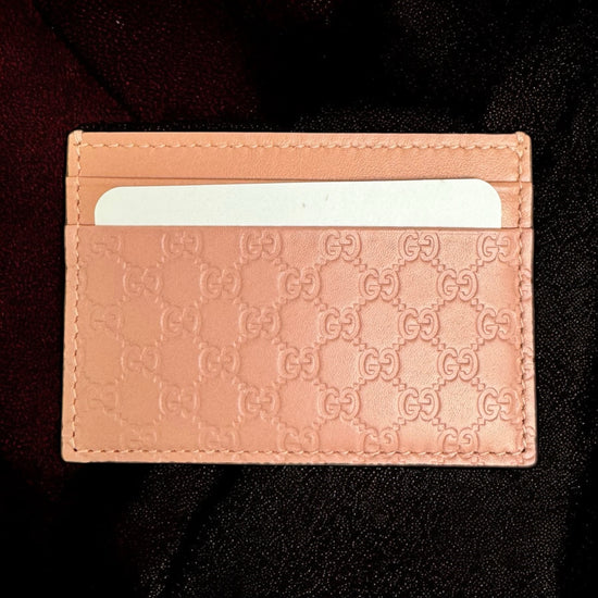 BRAND NEW Gucci Pink Microguccissima Card Holder