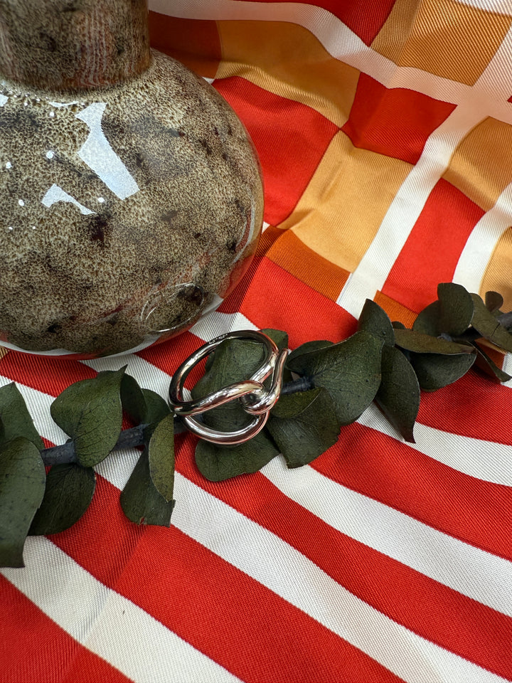 Hermes Silver Jumbo Hook Scarf Ring