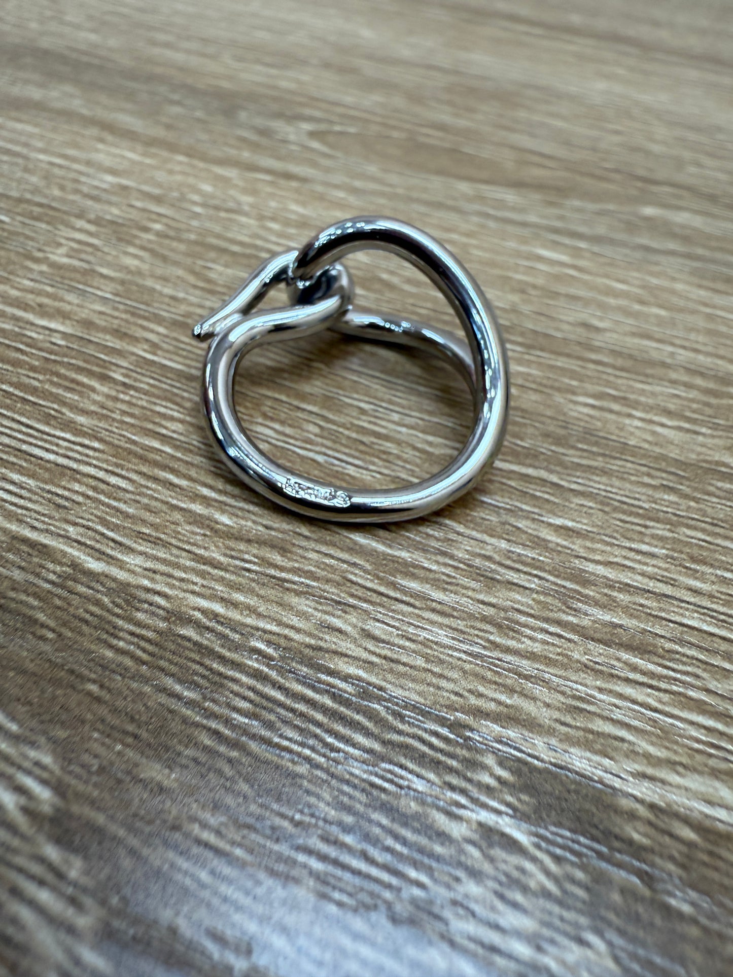 Hermes Silver Jumbo Hook Scarf Ring