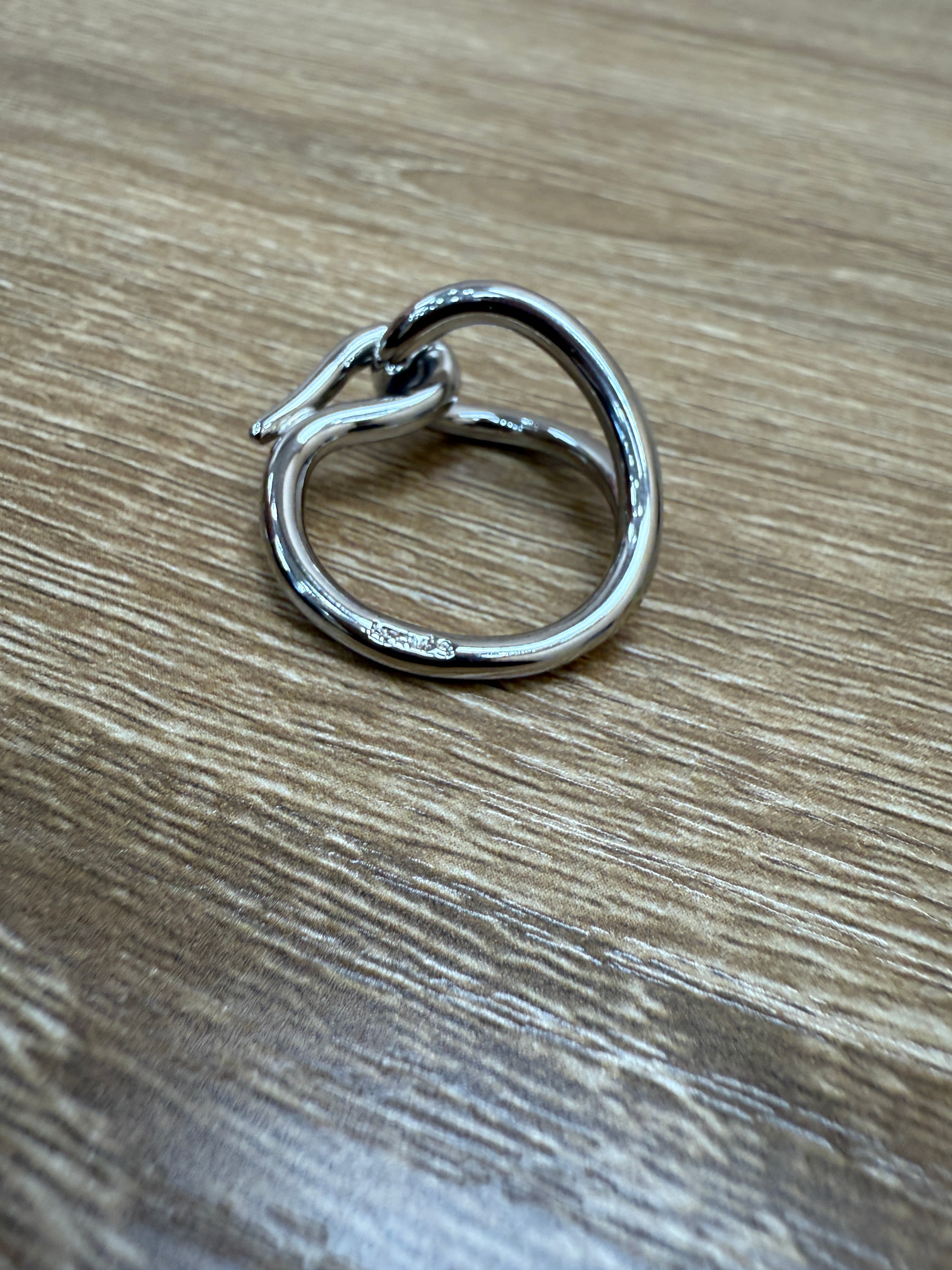 Hermes Silver Jumbo Hook Scarf Ring