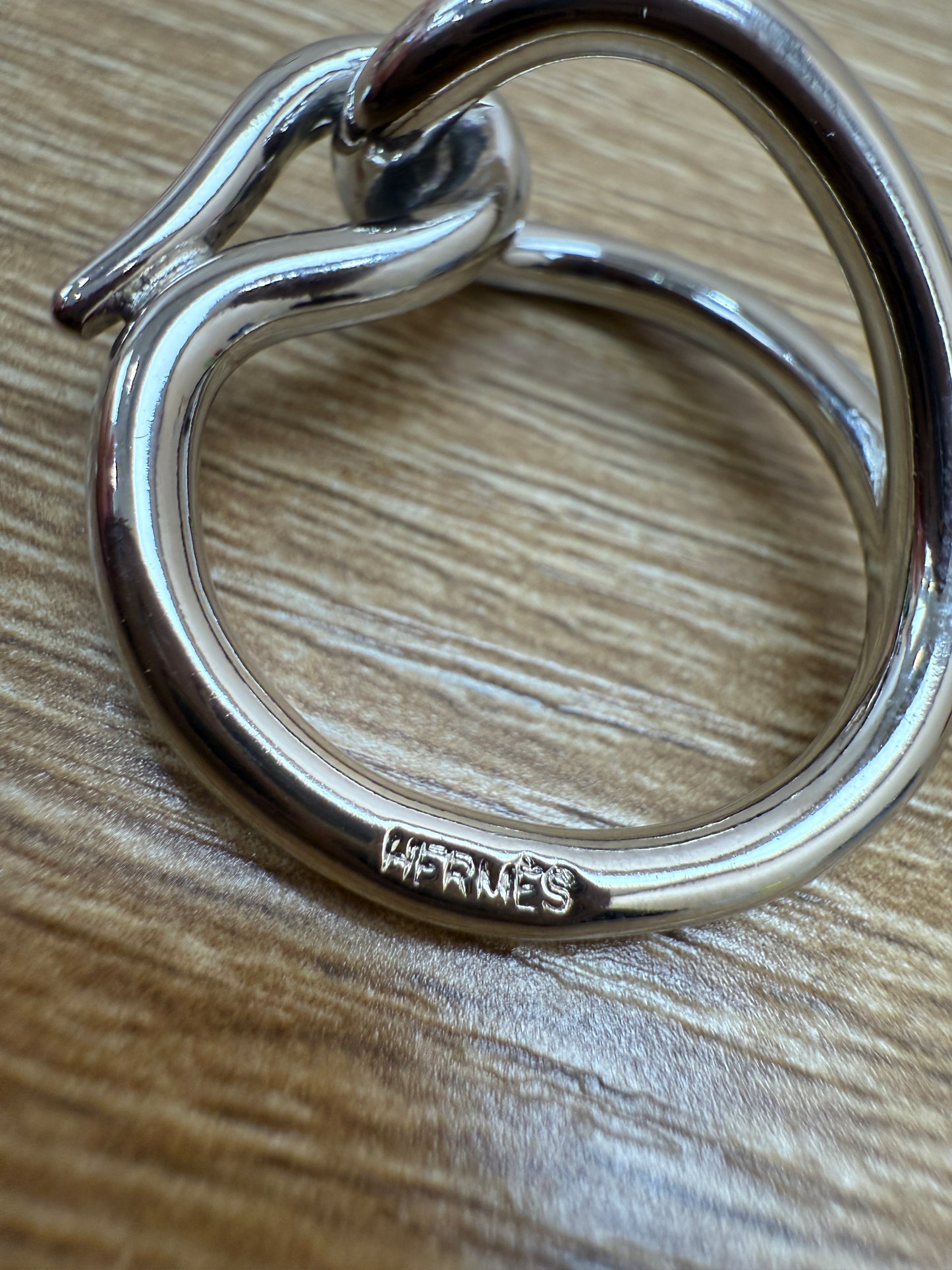 Hermes Silver Jumbo Hook Scarf Ring