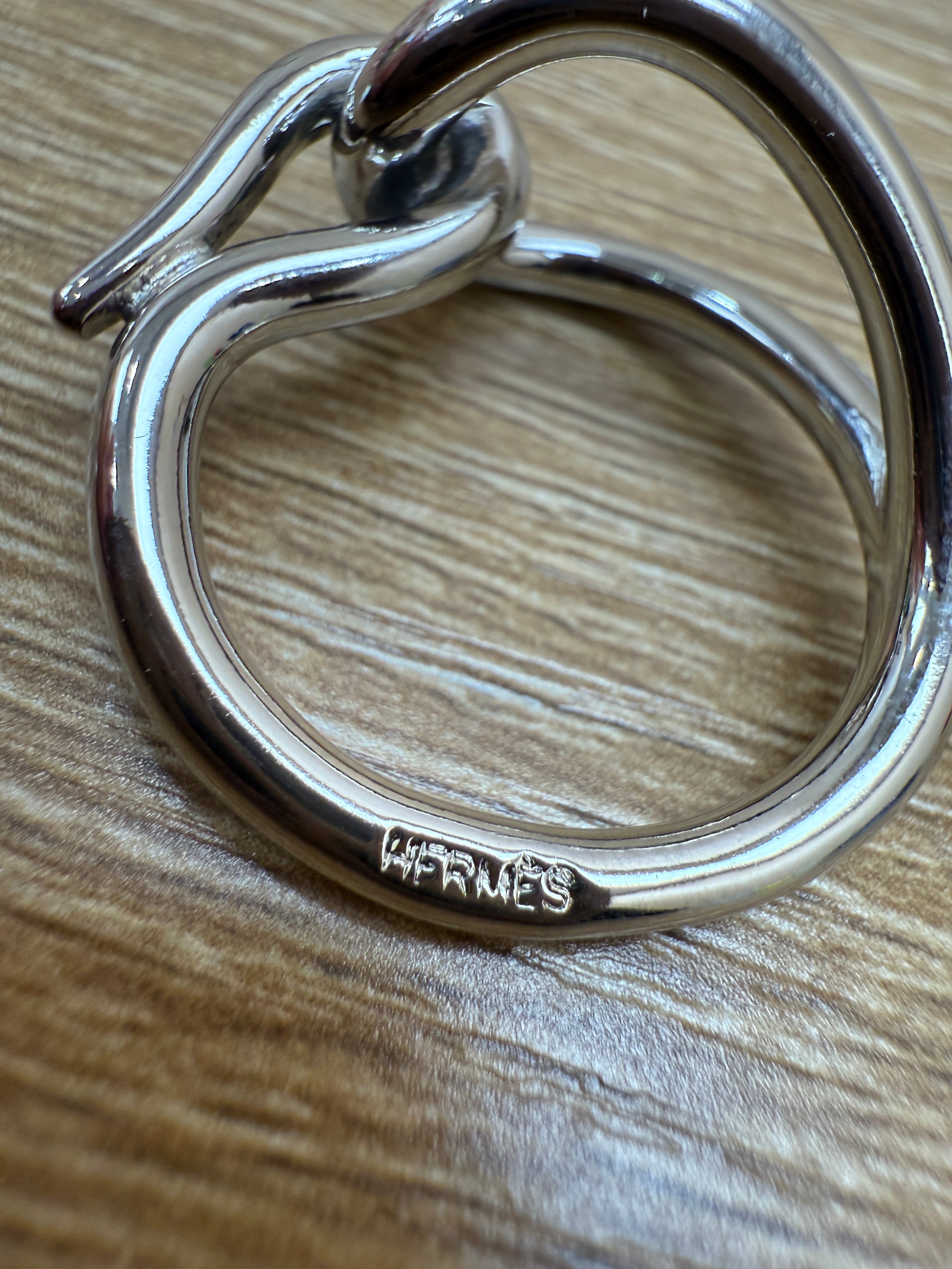 Hermes Silver Jumbo Hook Scarf Ring