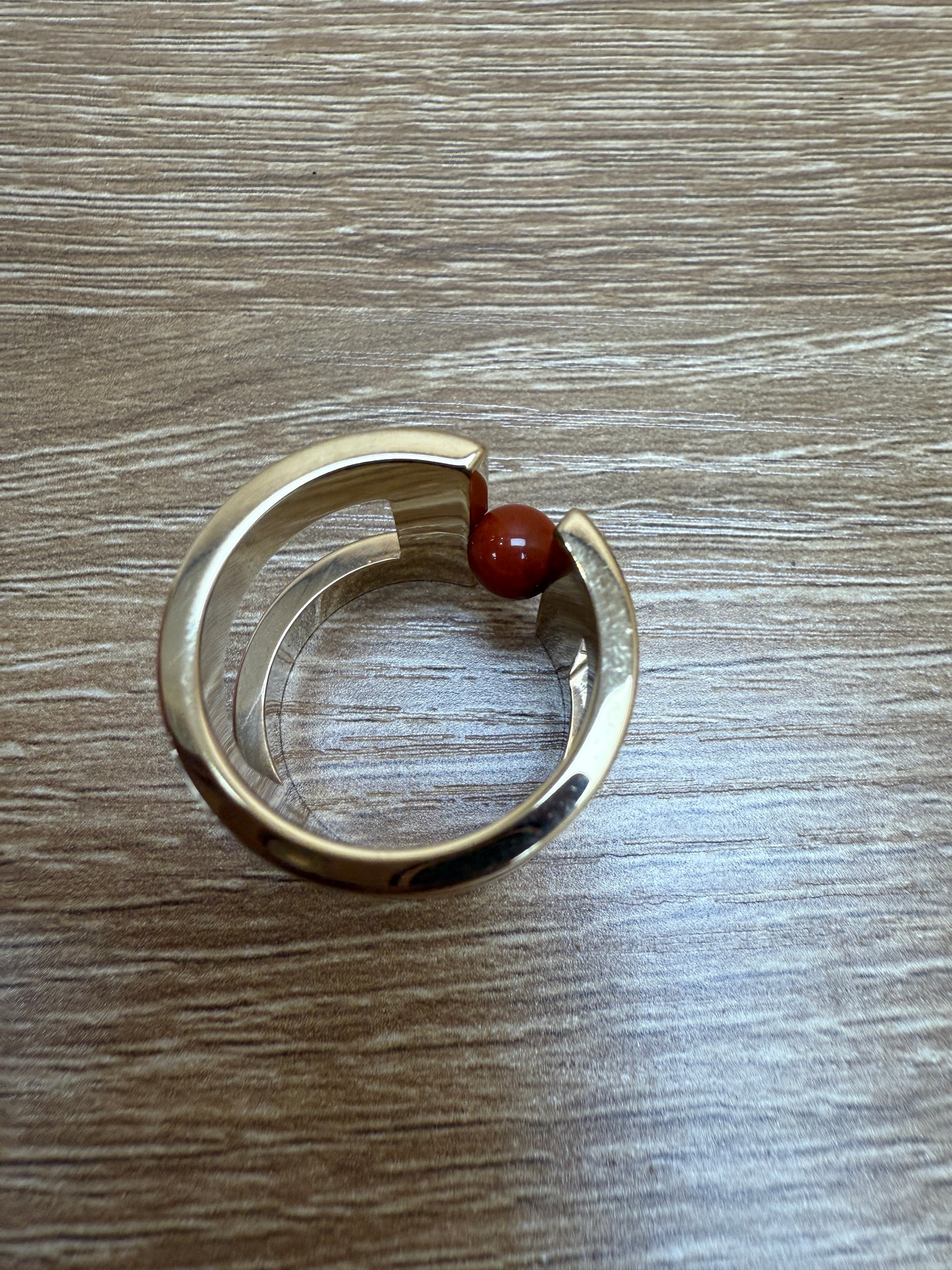 Hermes Pearl in H Gold Scarf Ring