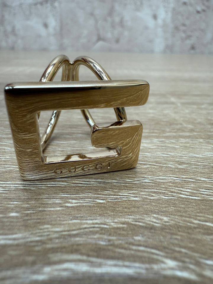 Gucci Gold Tone Scarf Ring