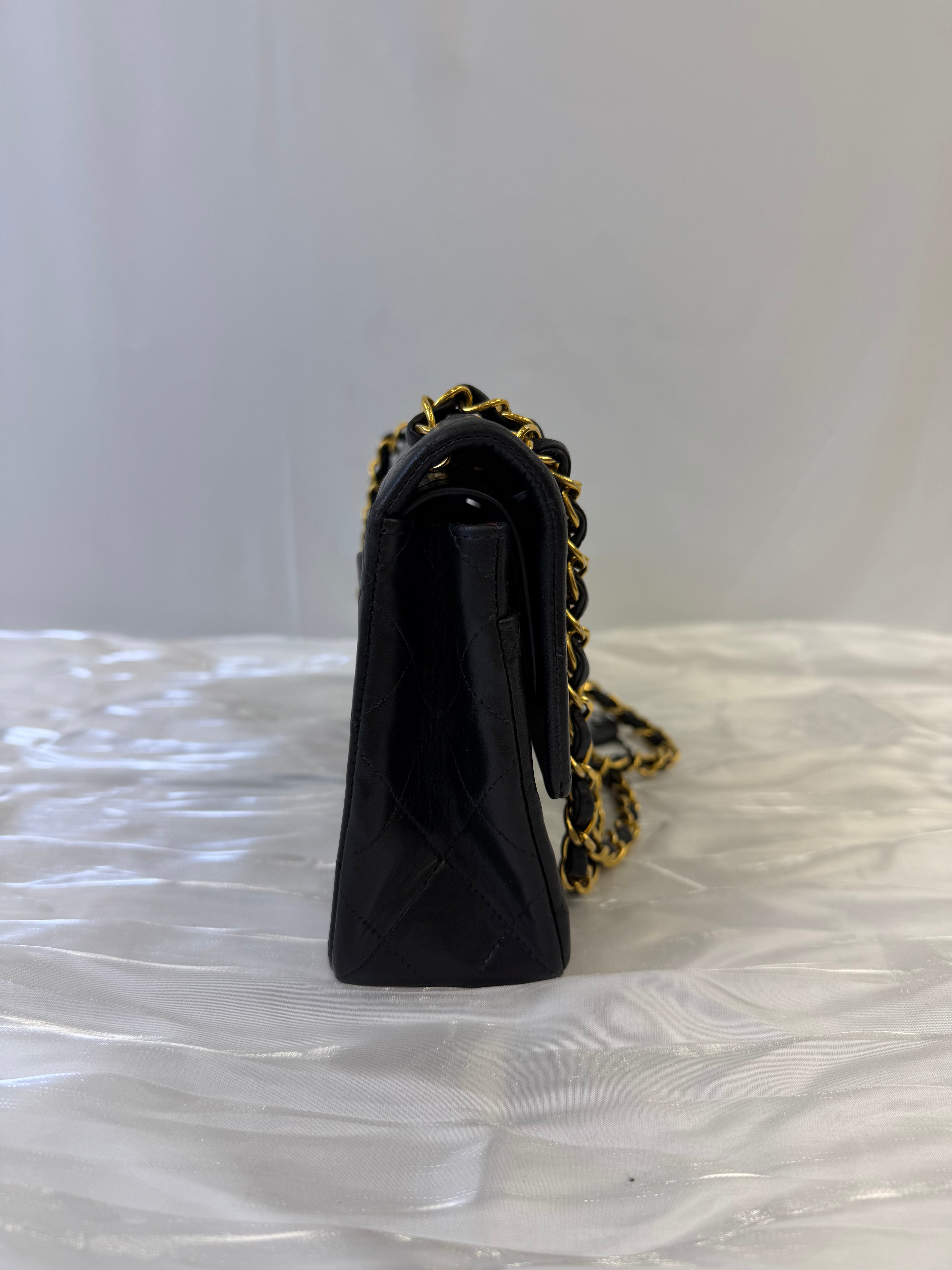 Chanel Black Lambskin Small Classic Double Flap Bag