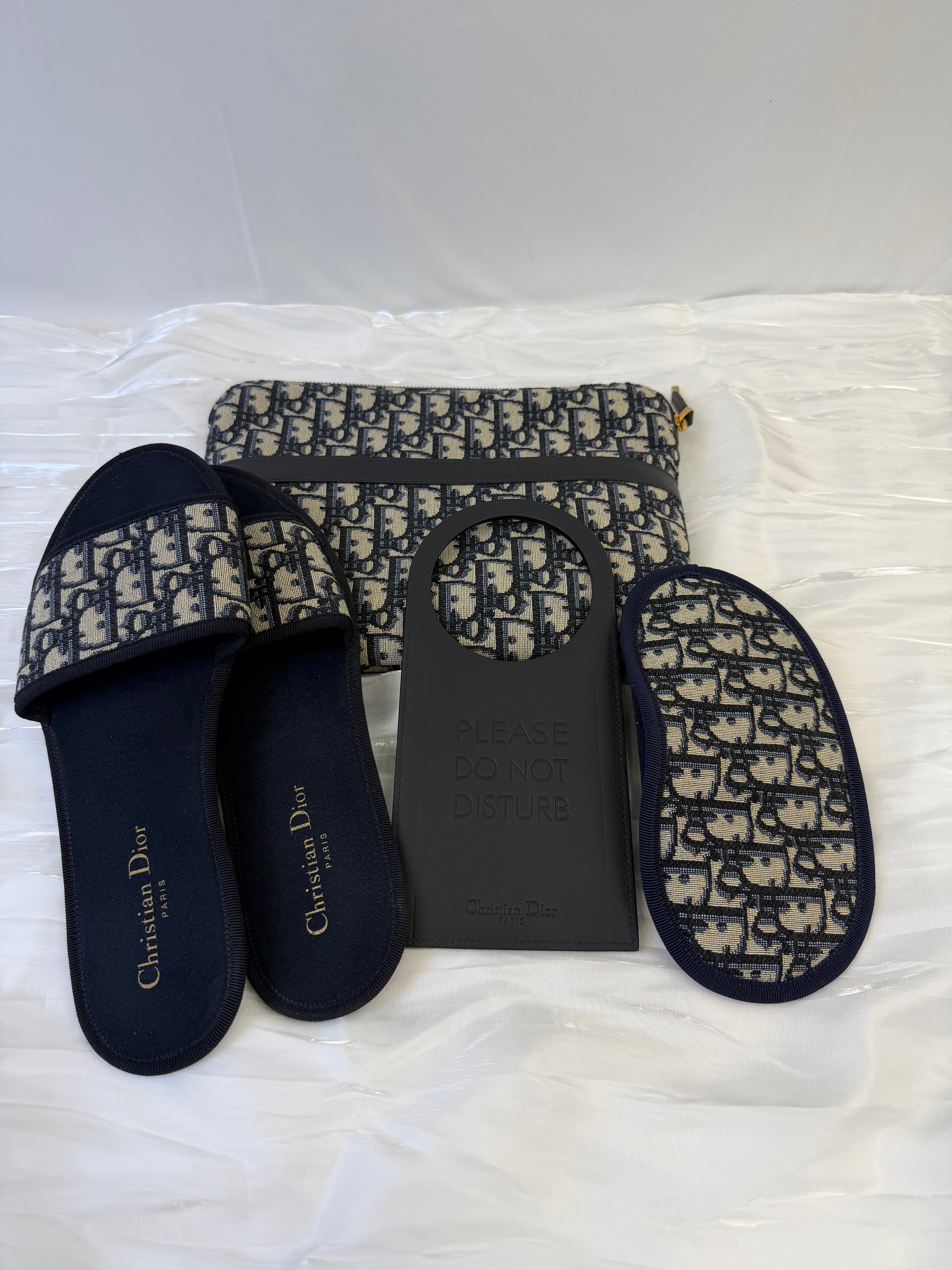 Christian Dior Blue Canvas Oblique Travel Set