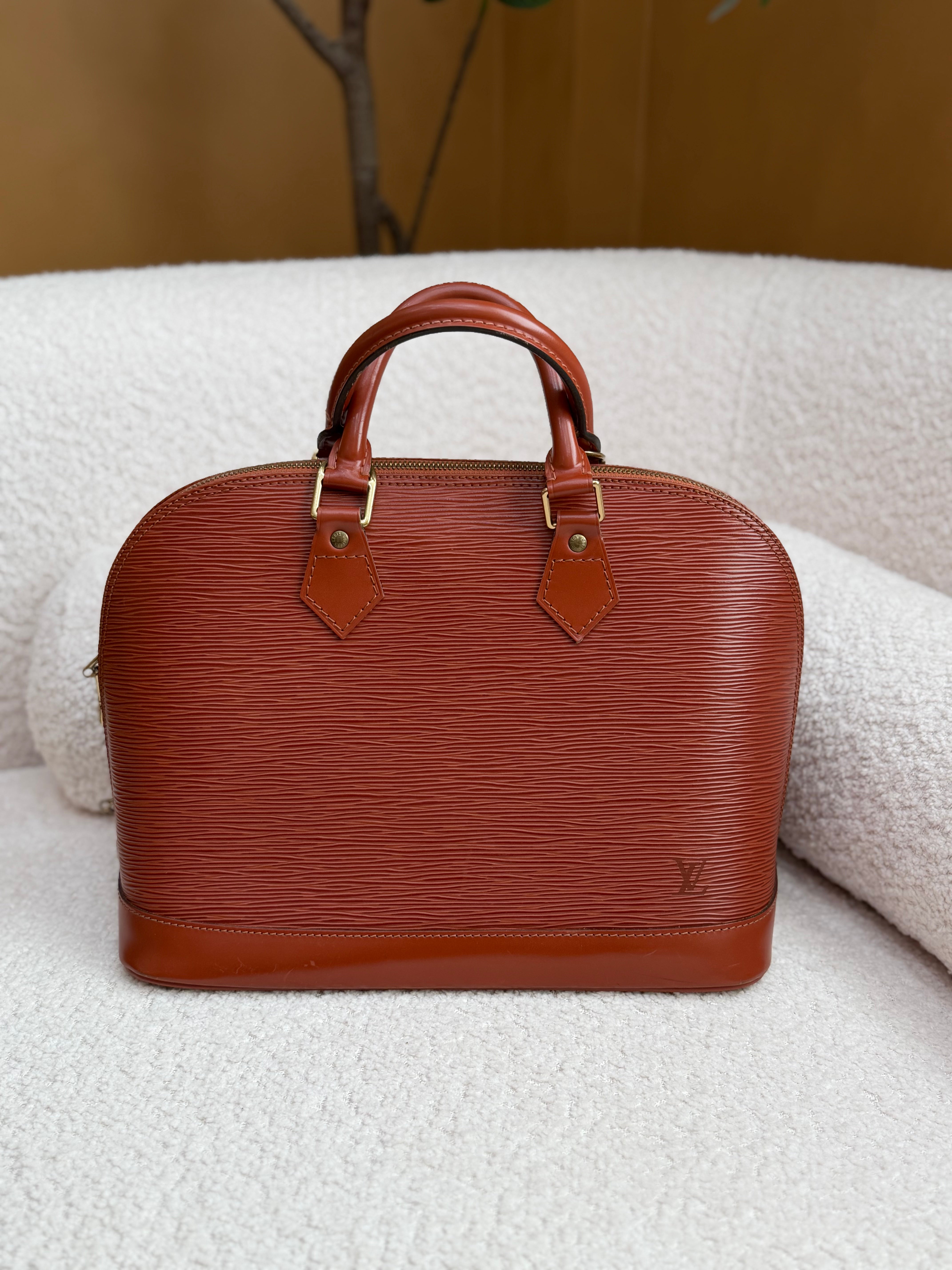 Louis Vuitton Brown Epi Leather Alma Handbag