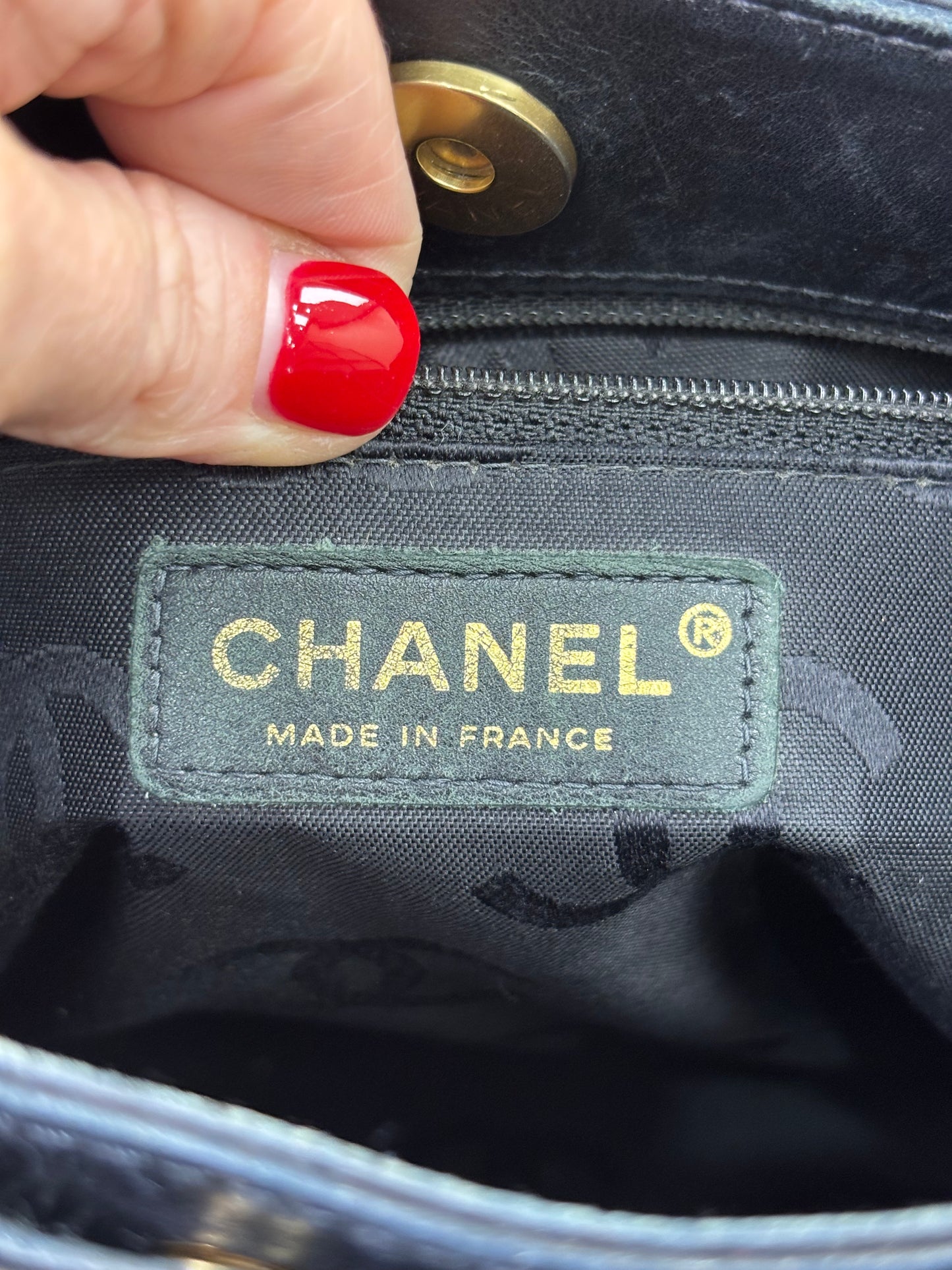 Chanel Black Quilted Wildstitch Tote