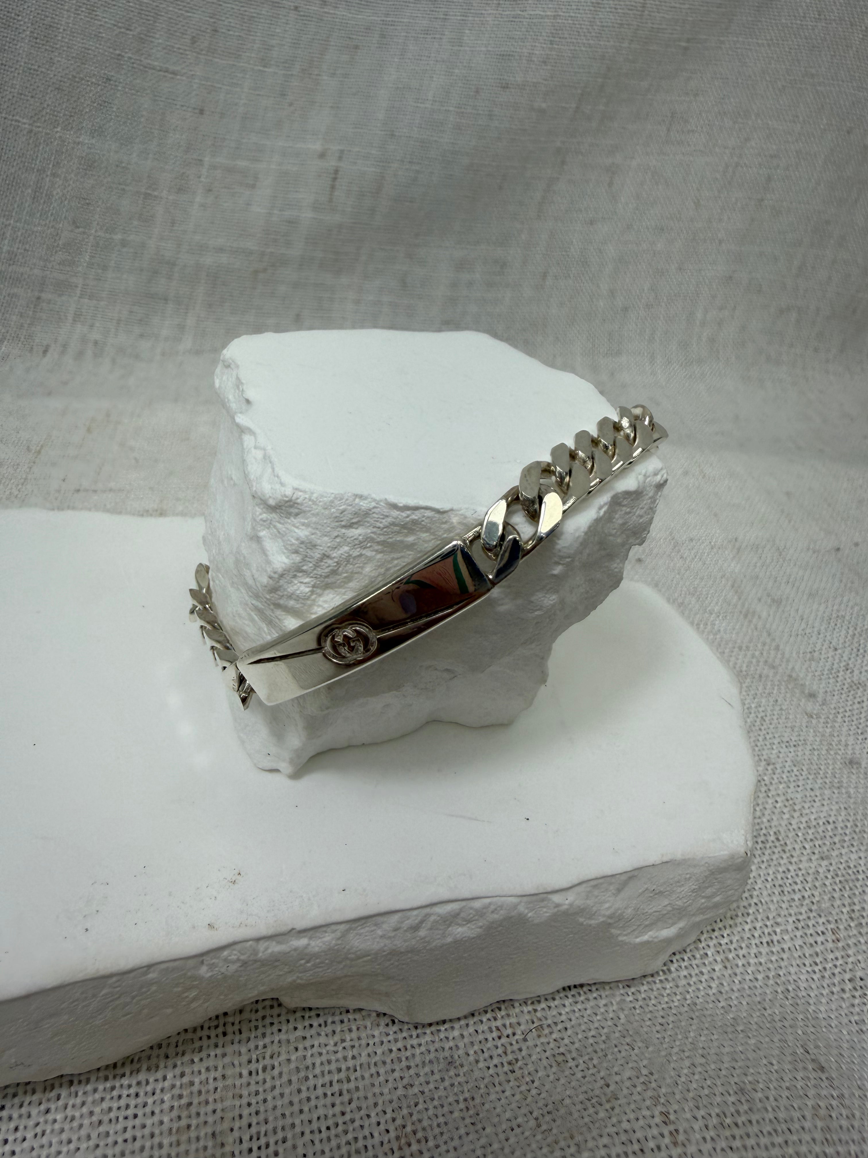 Gucci Sterling Silver Interlocking G Chain Bracelet