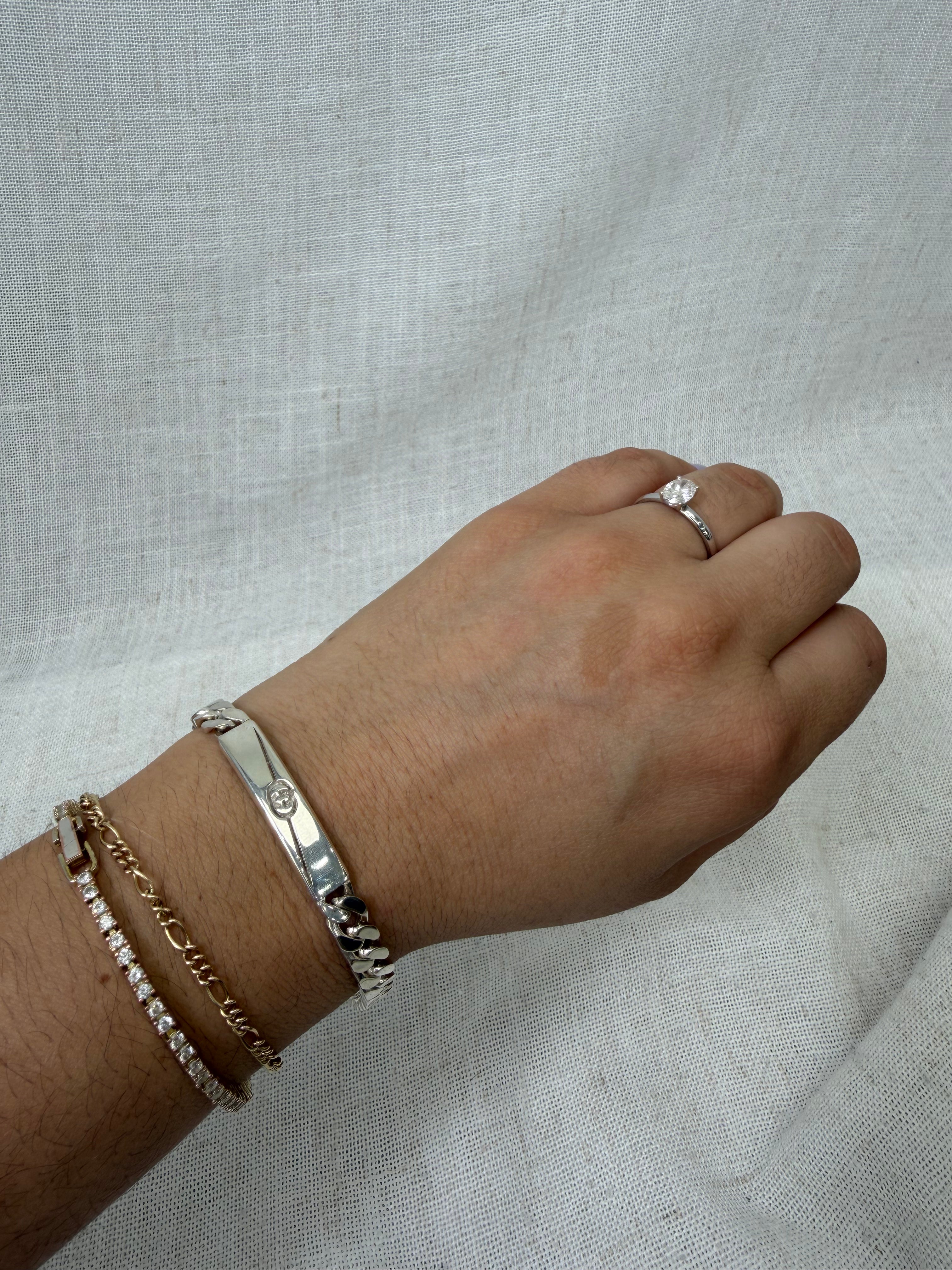 Gucci Sterling Silver Interlocking G Chain Bracelet