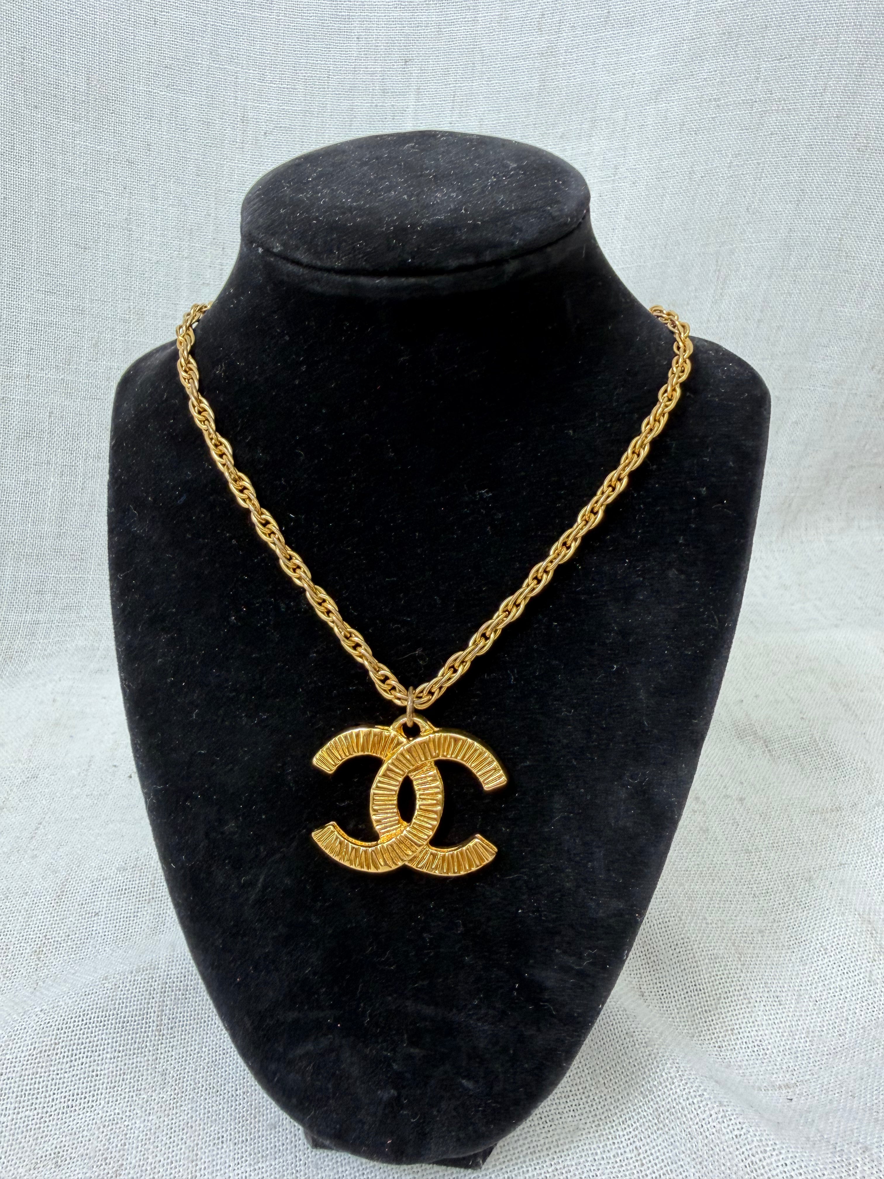 Chanel Vintage Gold Tone CC Necklace