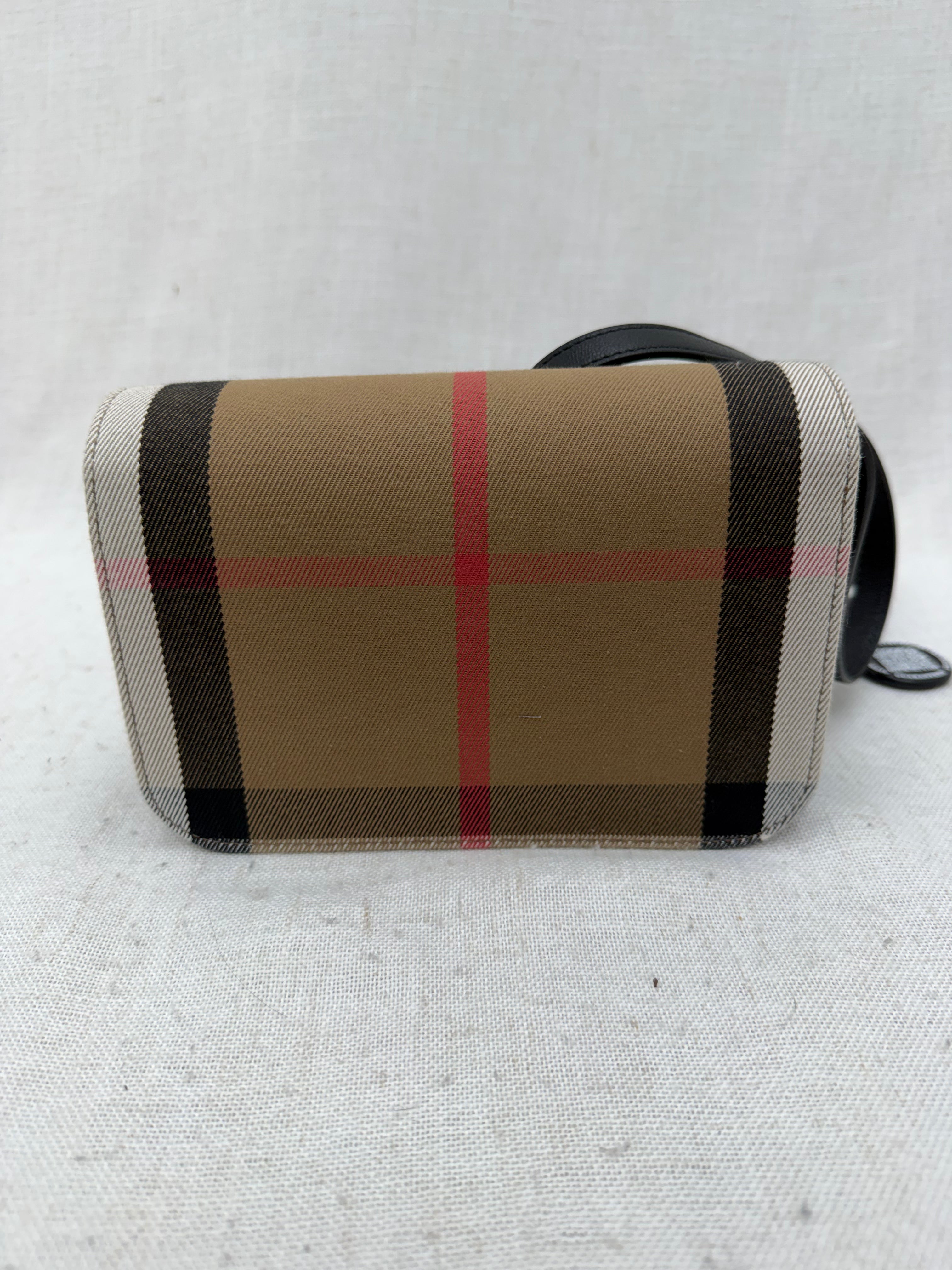BRAND NEW- Burberry Tan House Check & Calfskin Crossbody