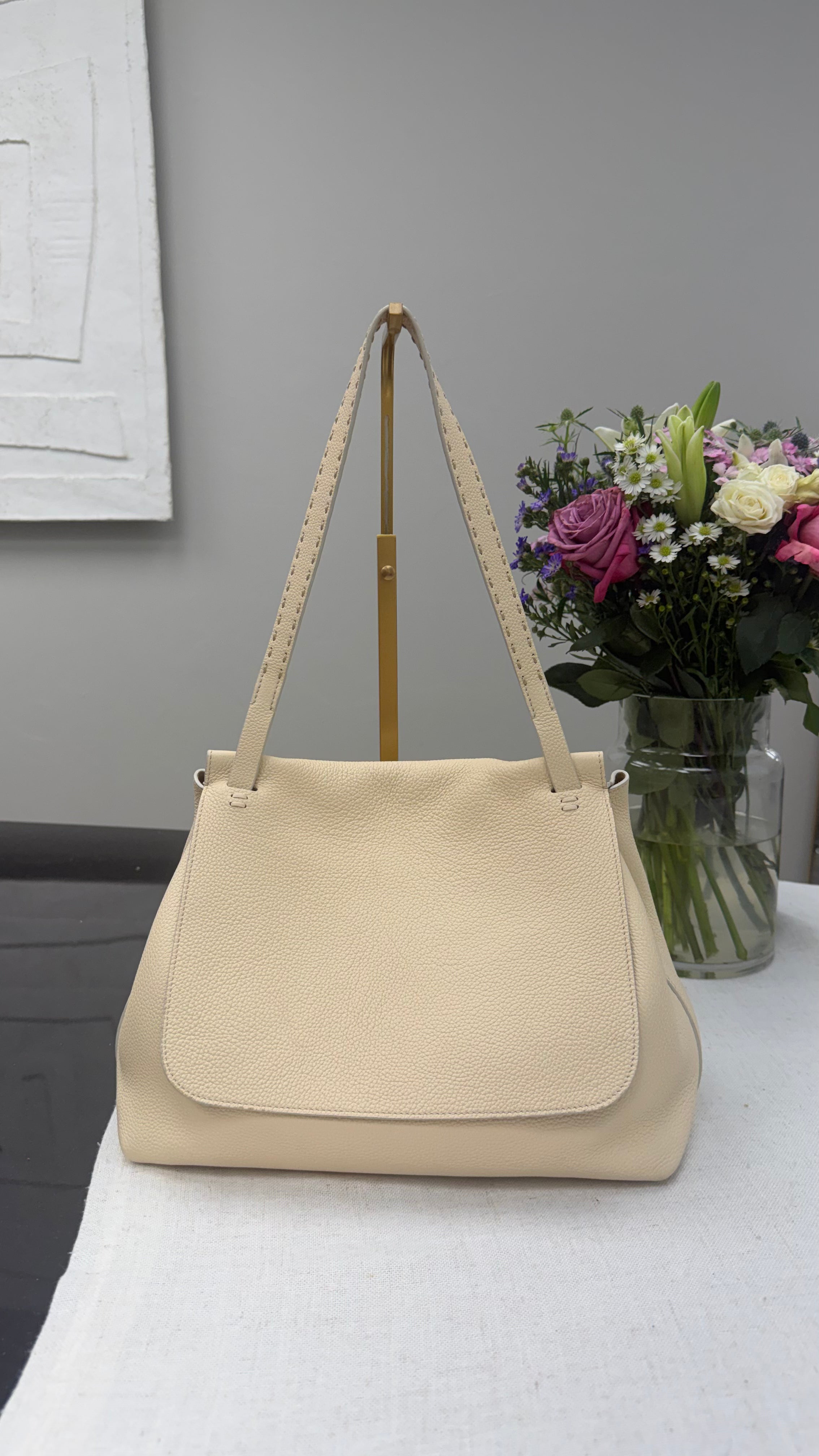 *DONS PRE DROP* The Row Cream Grained Leather Hobo Bag