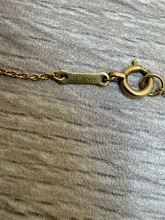 Tiffany & Co. 18k Gold Open Heart Necklace