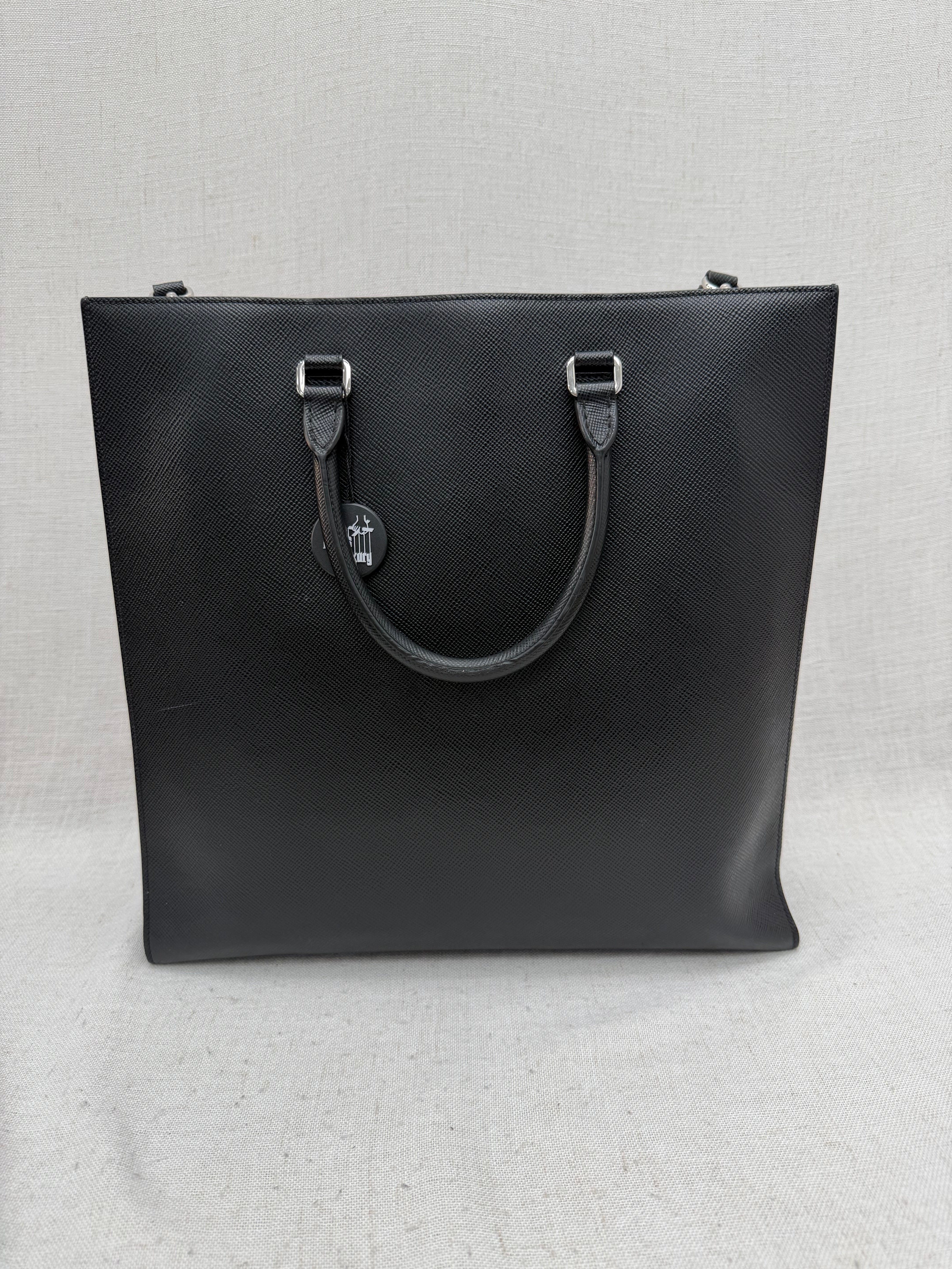 Prada Black Saffiano Leather Tote Bag