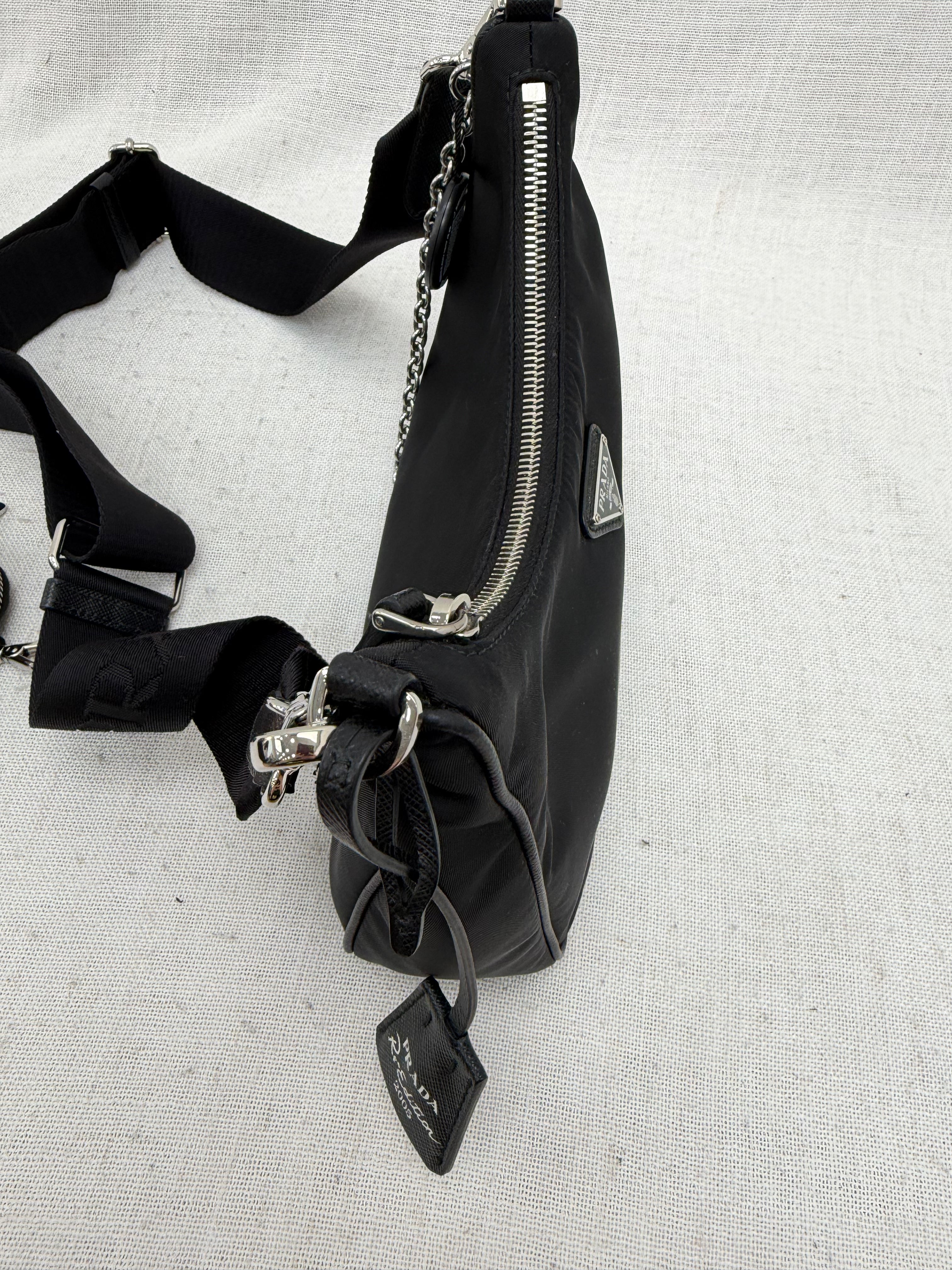 Prada Black Nylon Re-Edition Crossbody