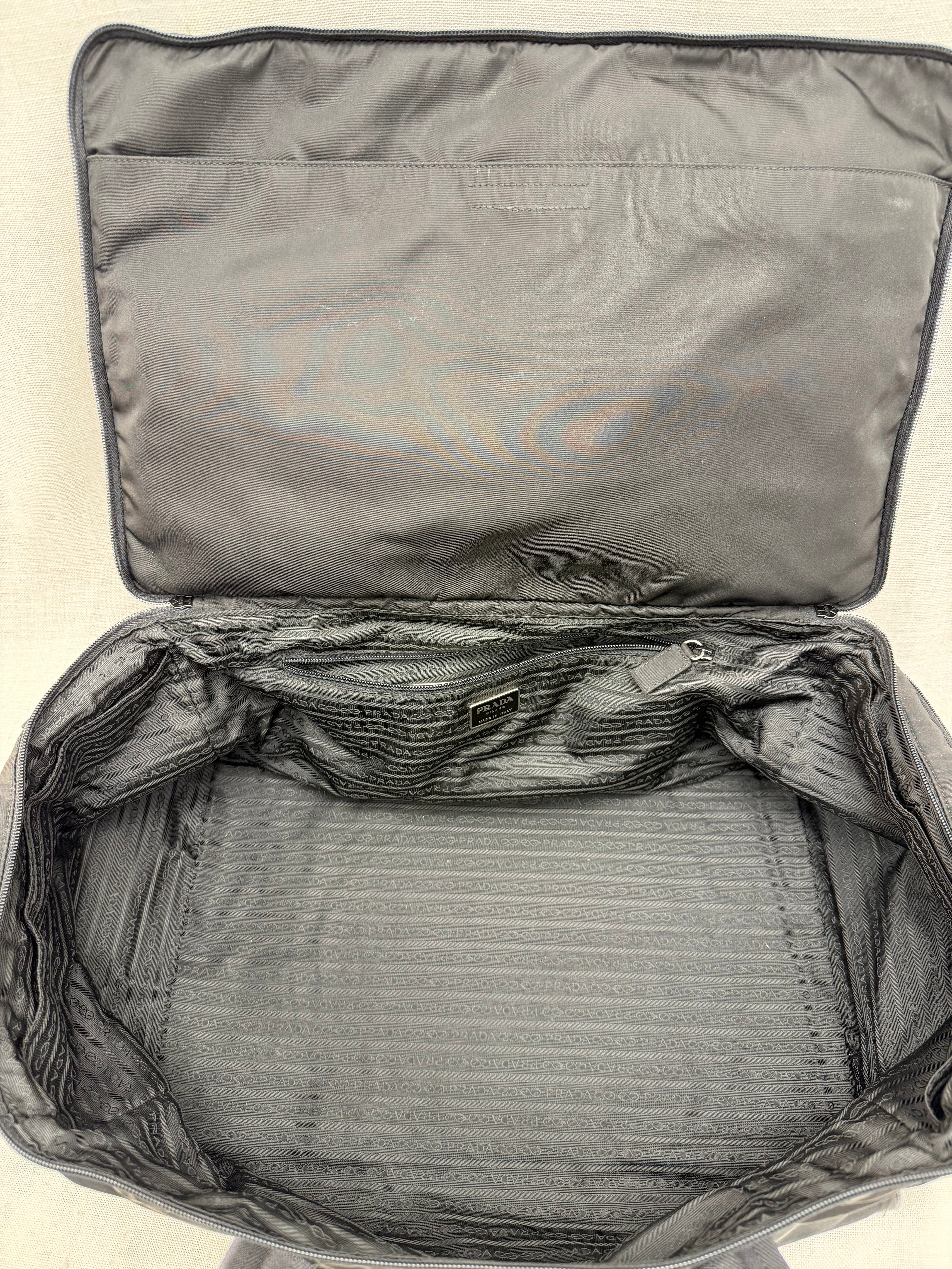 Prada Black Nylon Technical Duffle Bag