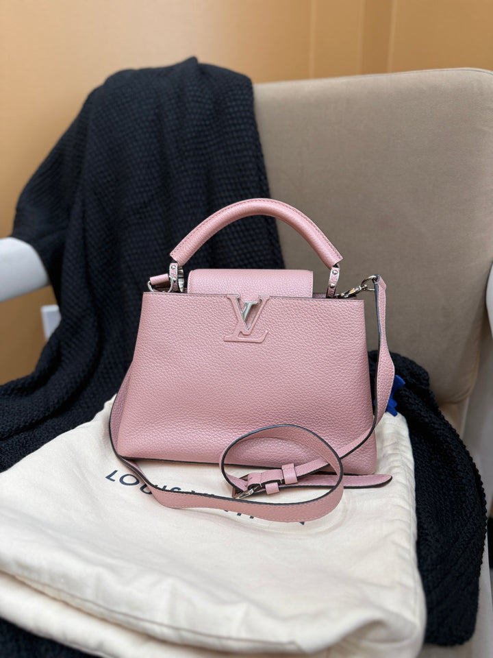 Louis Vuitton Dusty Pink Taurillon Leather Capucines BB Bag