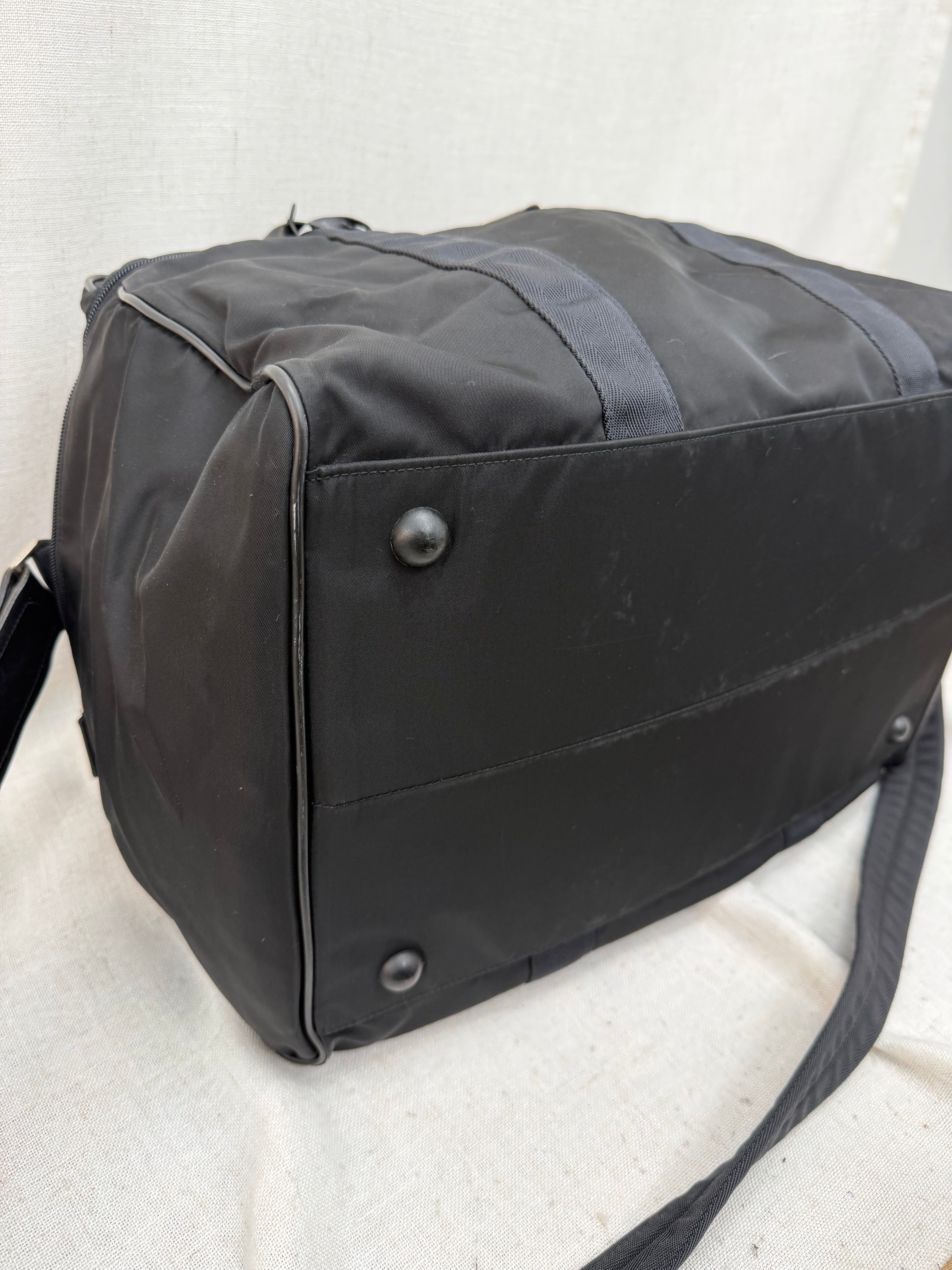 Prada Black Nylon Technical Duffle Bag