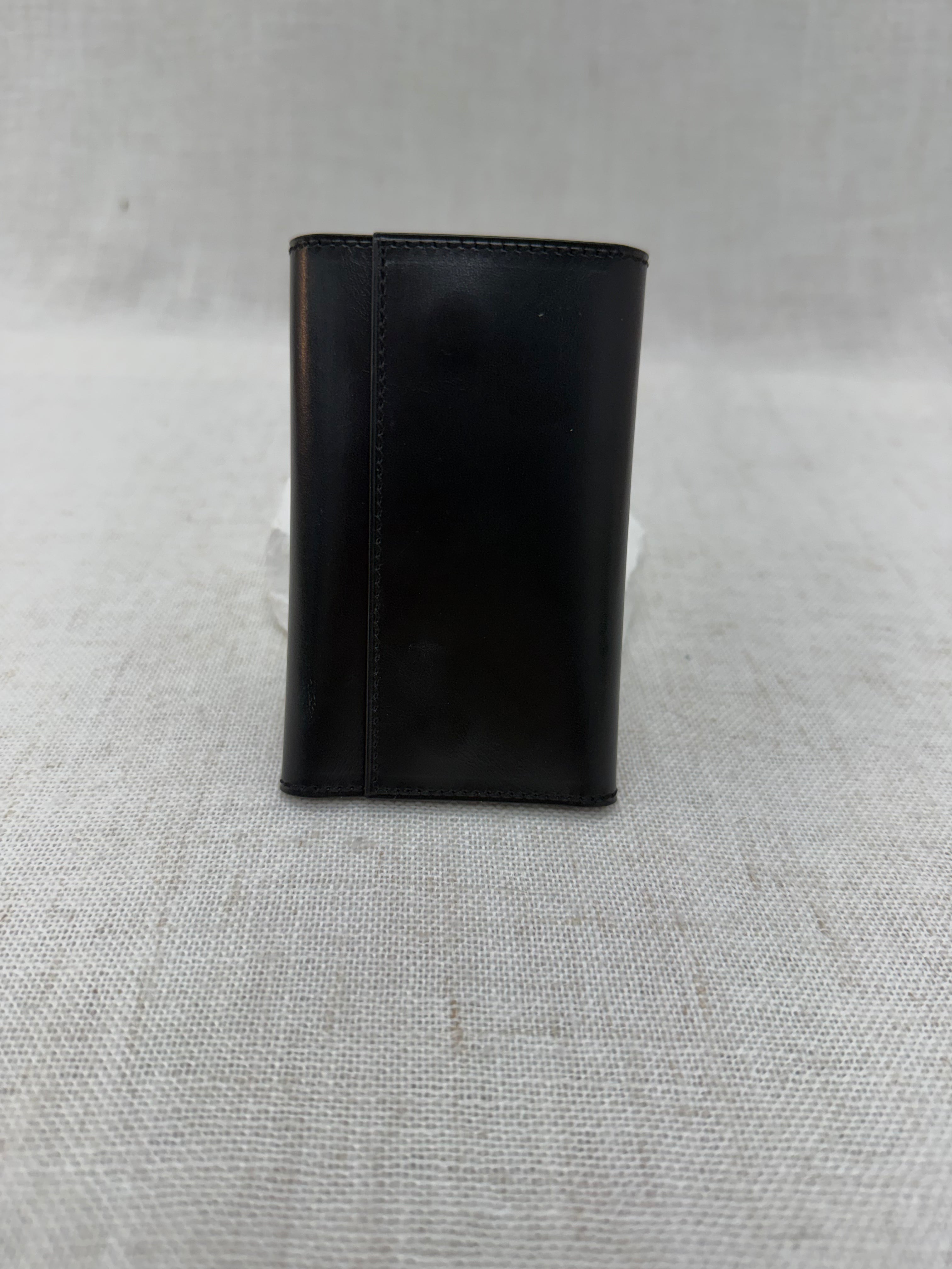 Hermes Black Leather 6 Key Ring Case