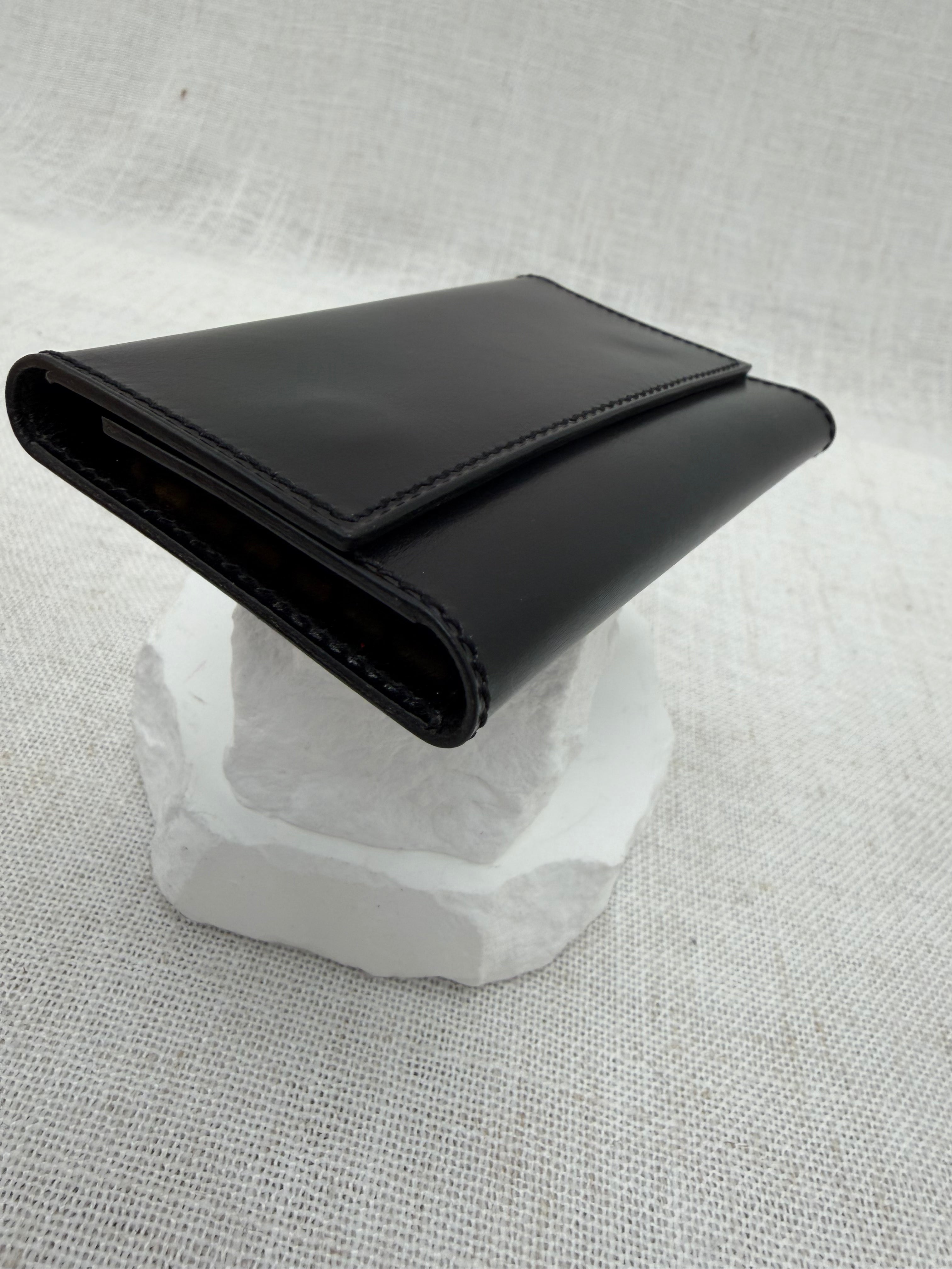 Hermes Black Leather 6 Key Ring Case