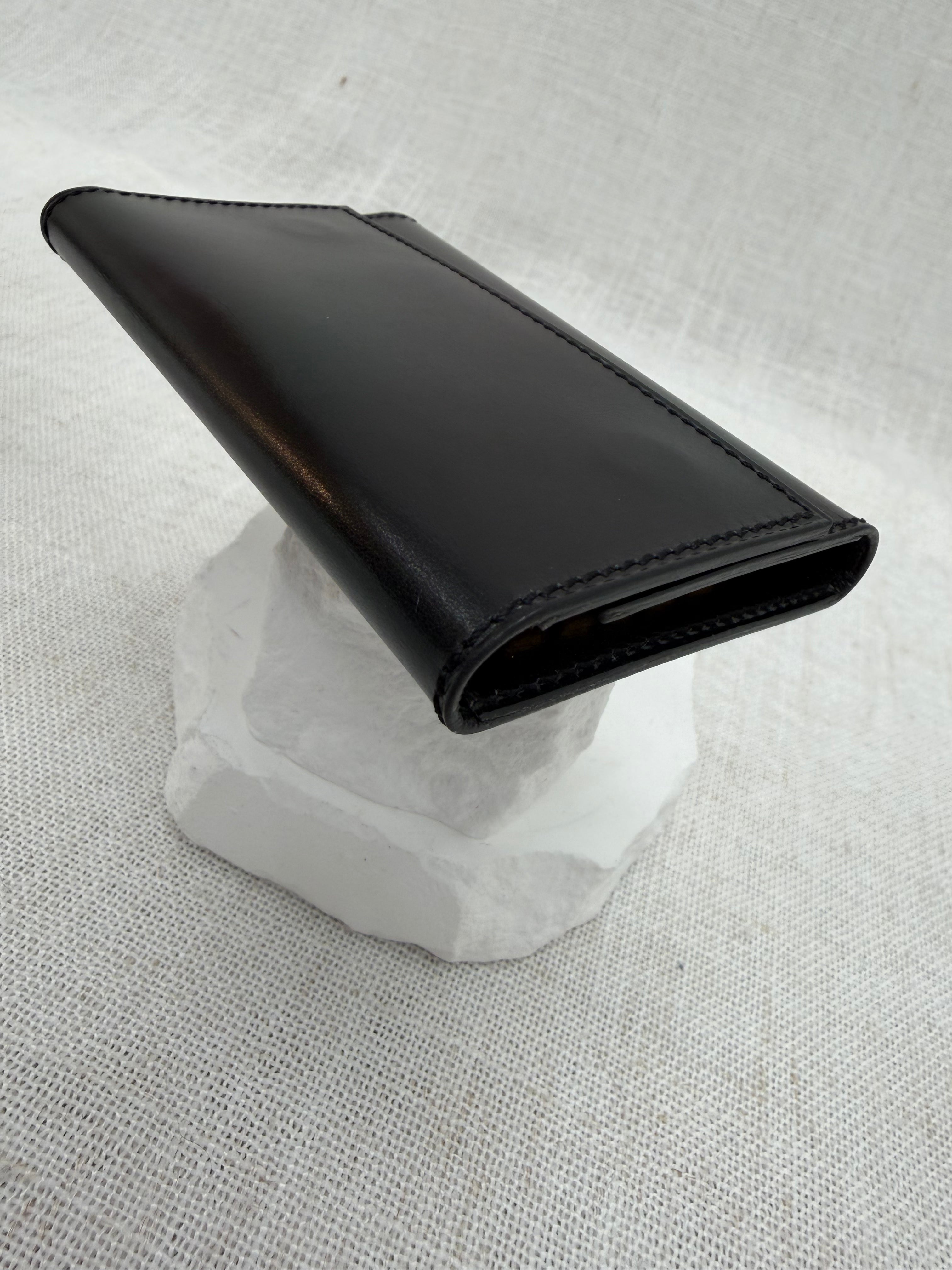 Hermes Black Leather 6 Key Ring Case