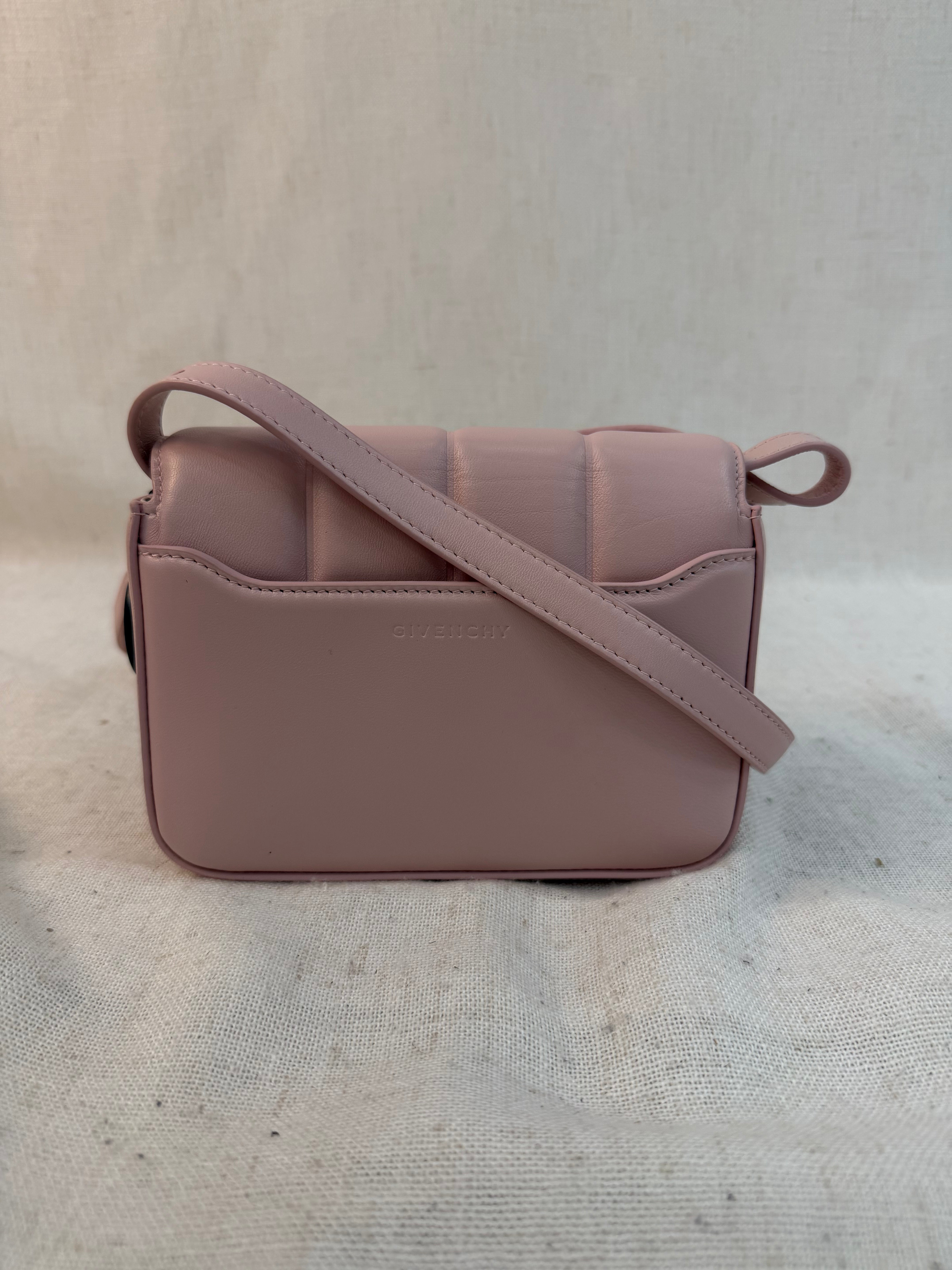 LIKE NEW - Givenchy Light Pink Leather Small 4G Crossbody Bag