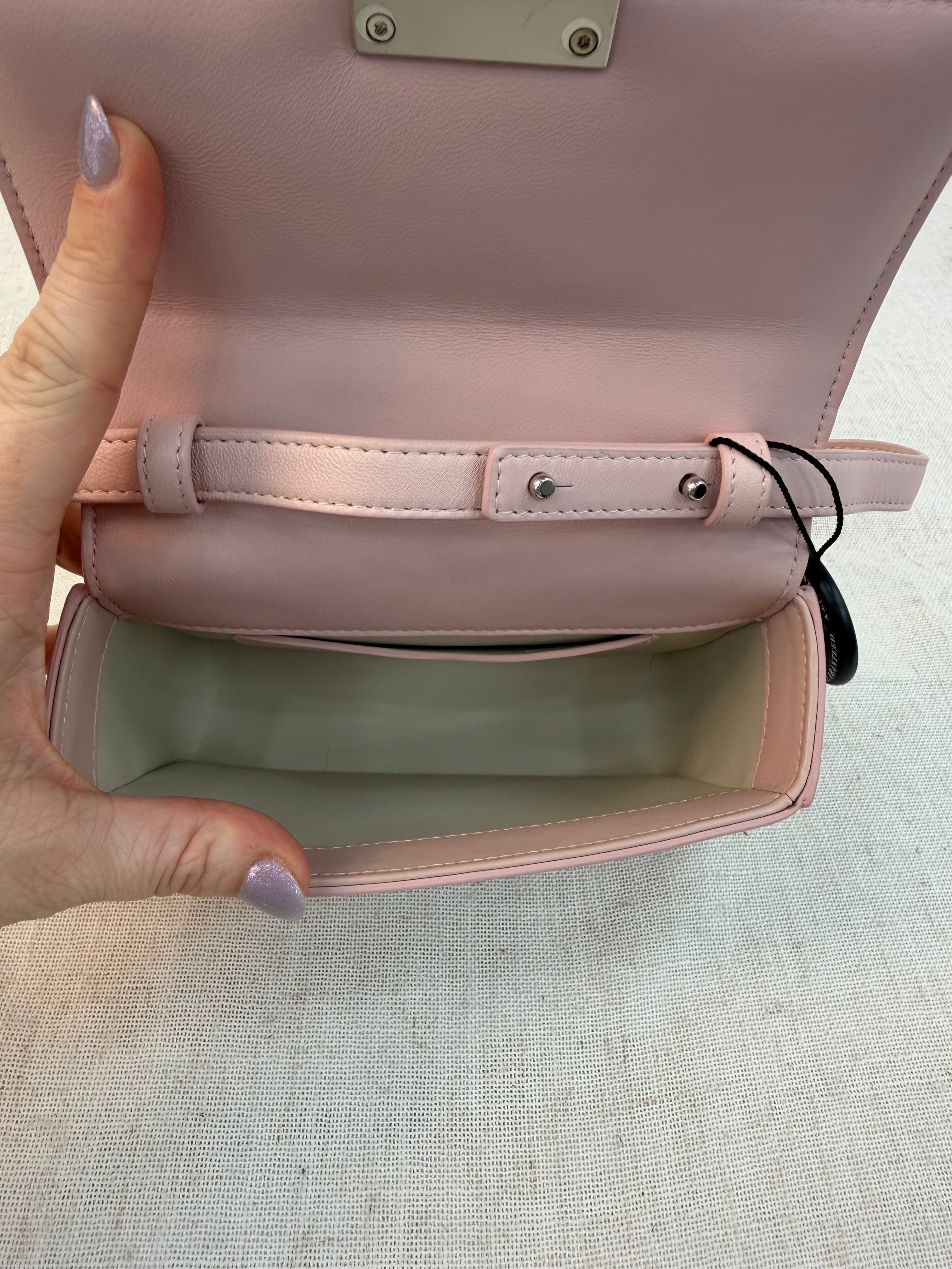 LIKE NEW - Givenchy Light Pink Leather Small 4G Crossbody Bag
