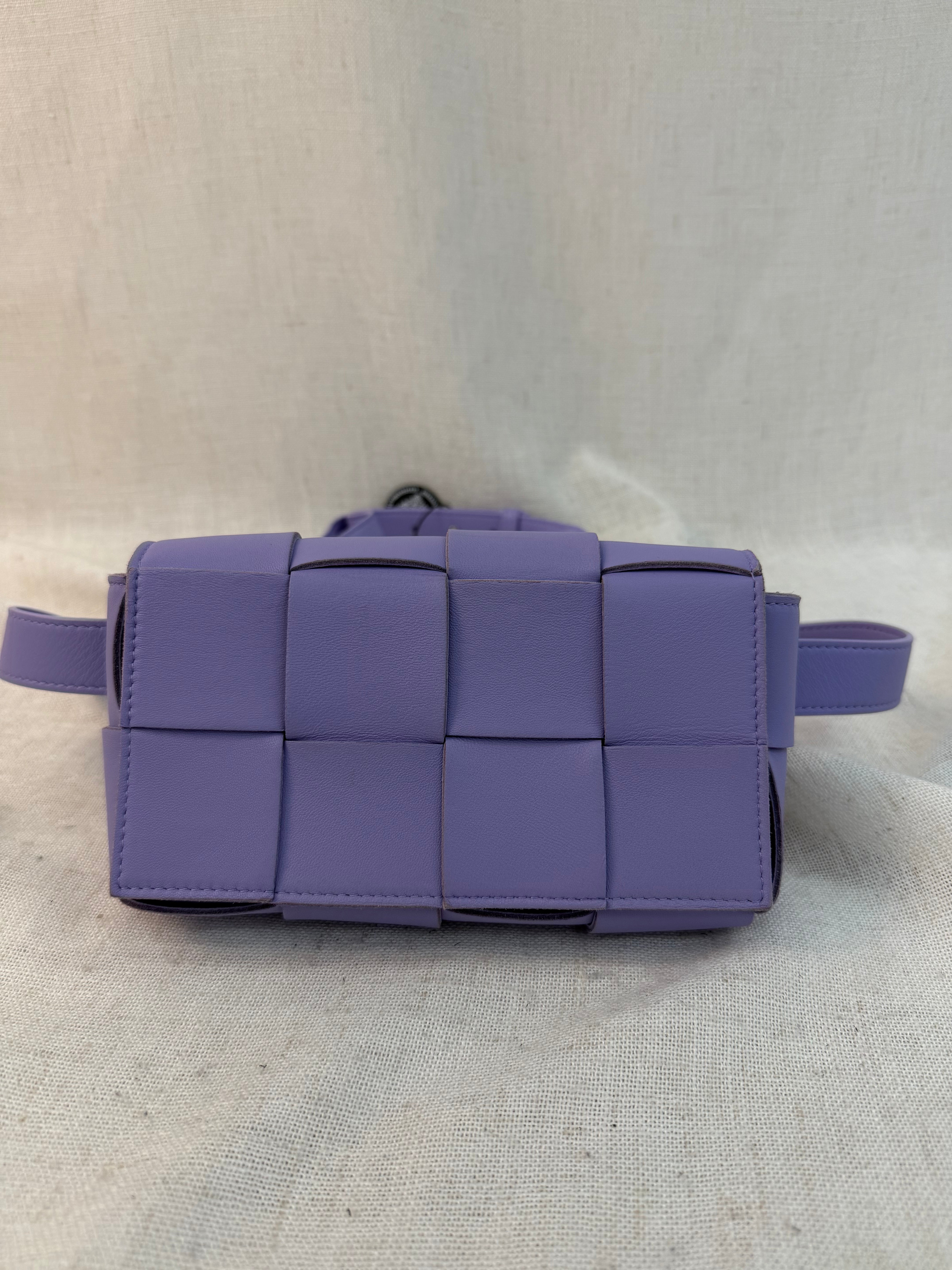 Bottega Veneta Lavender Intrecciato Leather Cassette Belt Bag