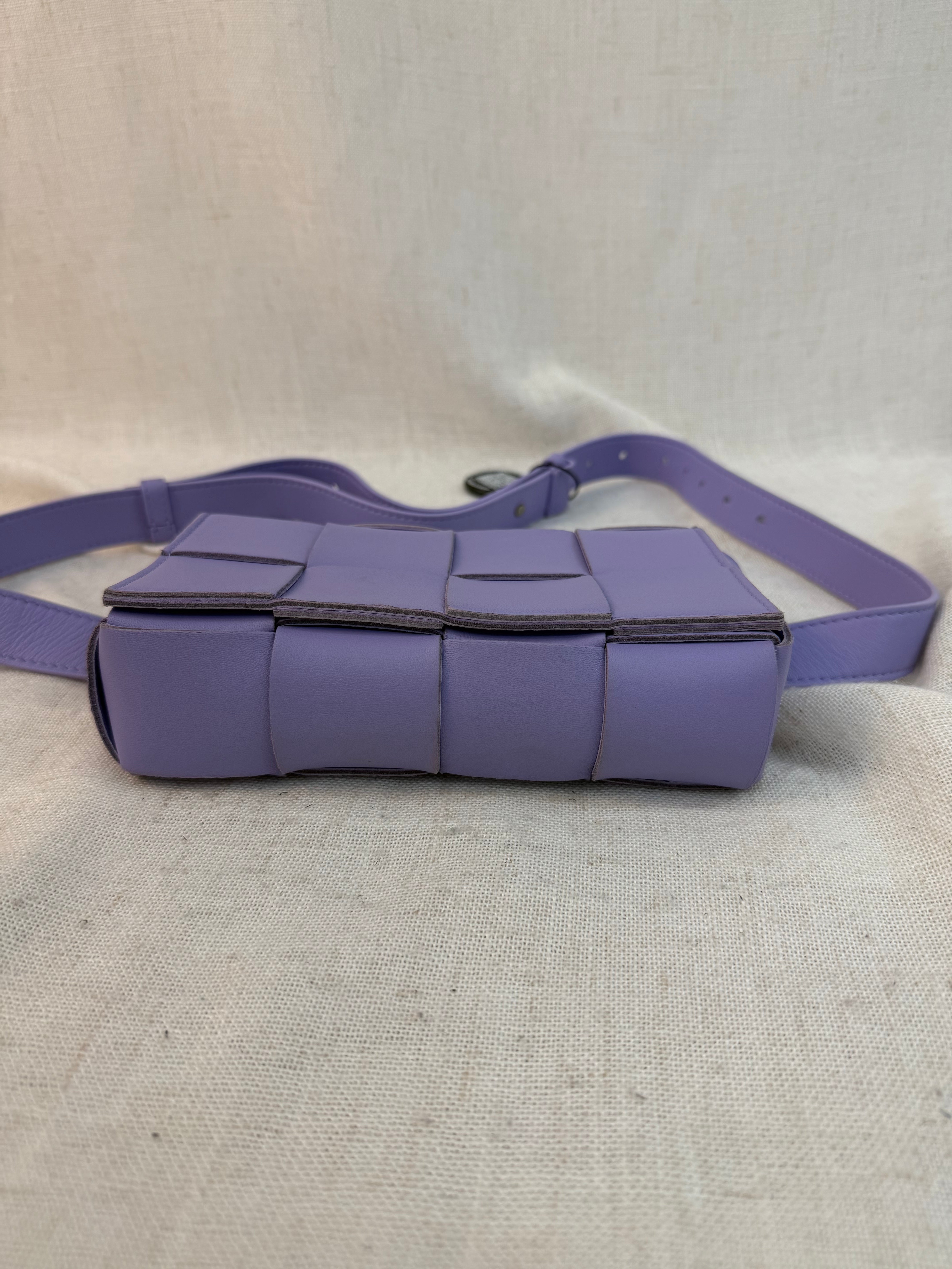 Bottega Veneta Lavender Intrecciato Leather Cassette Belt Bag