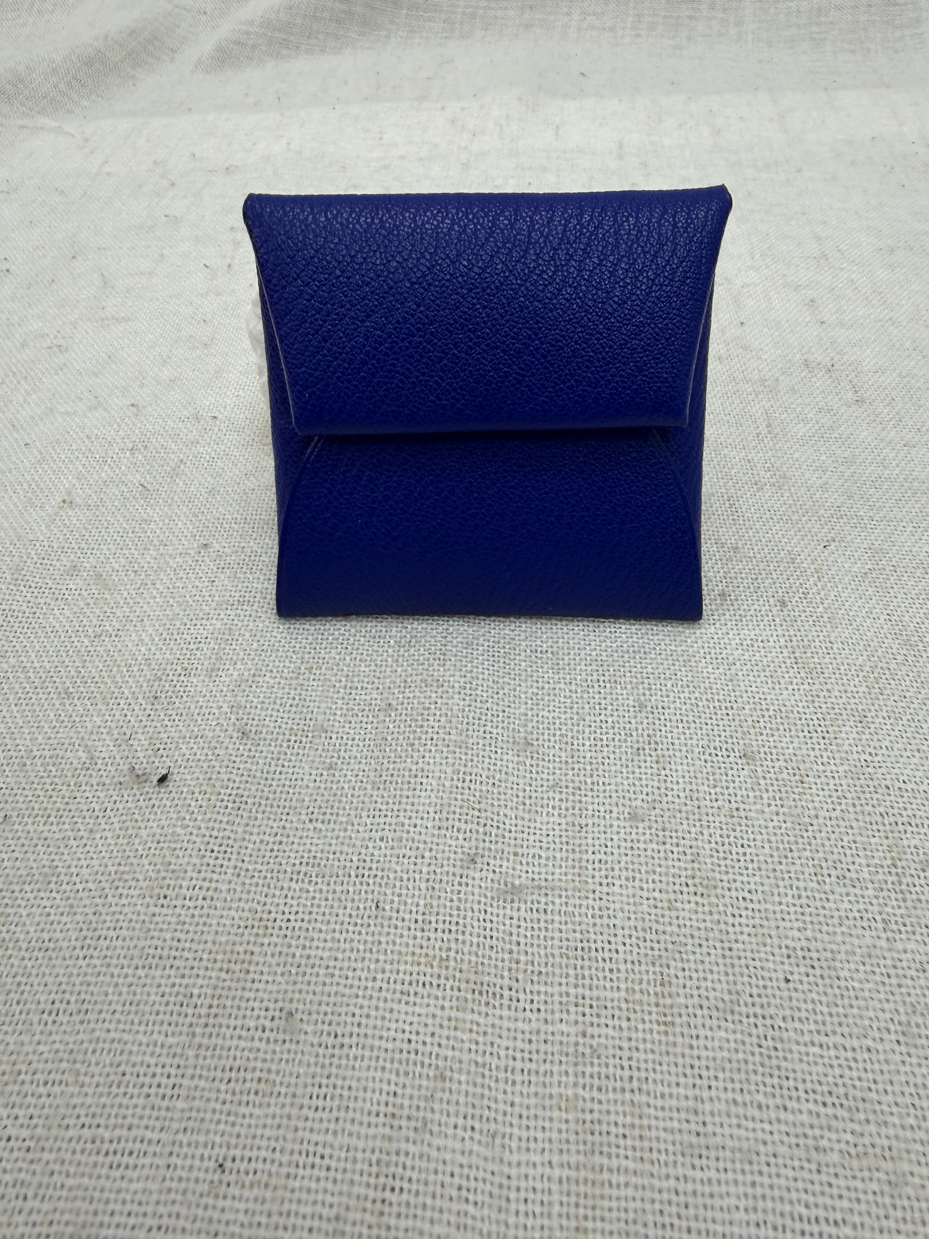 LIKE NEW- Hermes Bleu Electrique Chevre Mysore Bastia Coin Purse