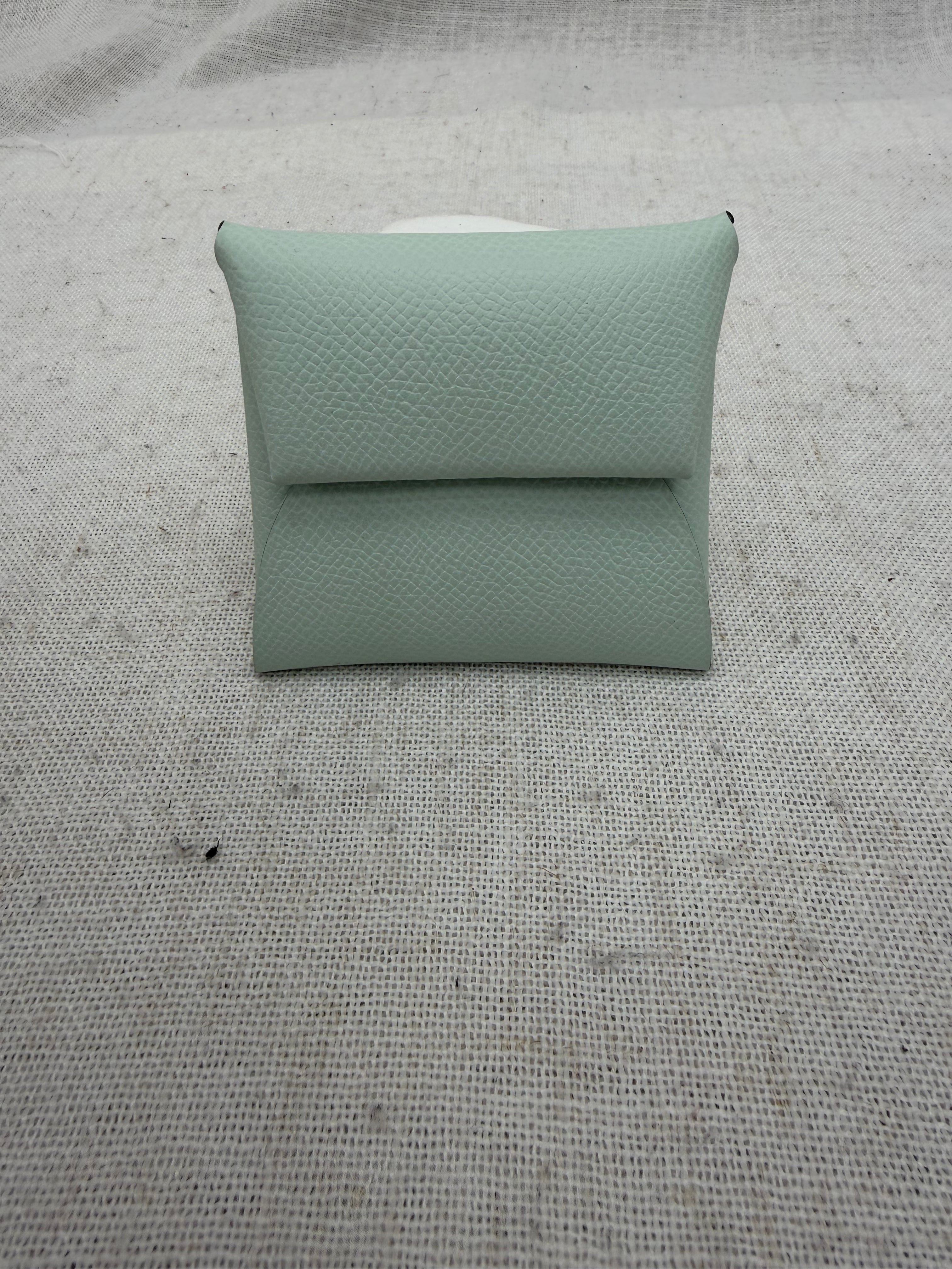 LIKE NEW- Hermes Vert Peppermint Epsom Bastia Coin Purse