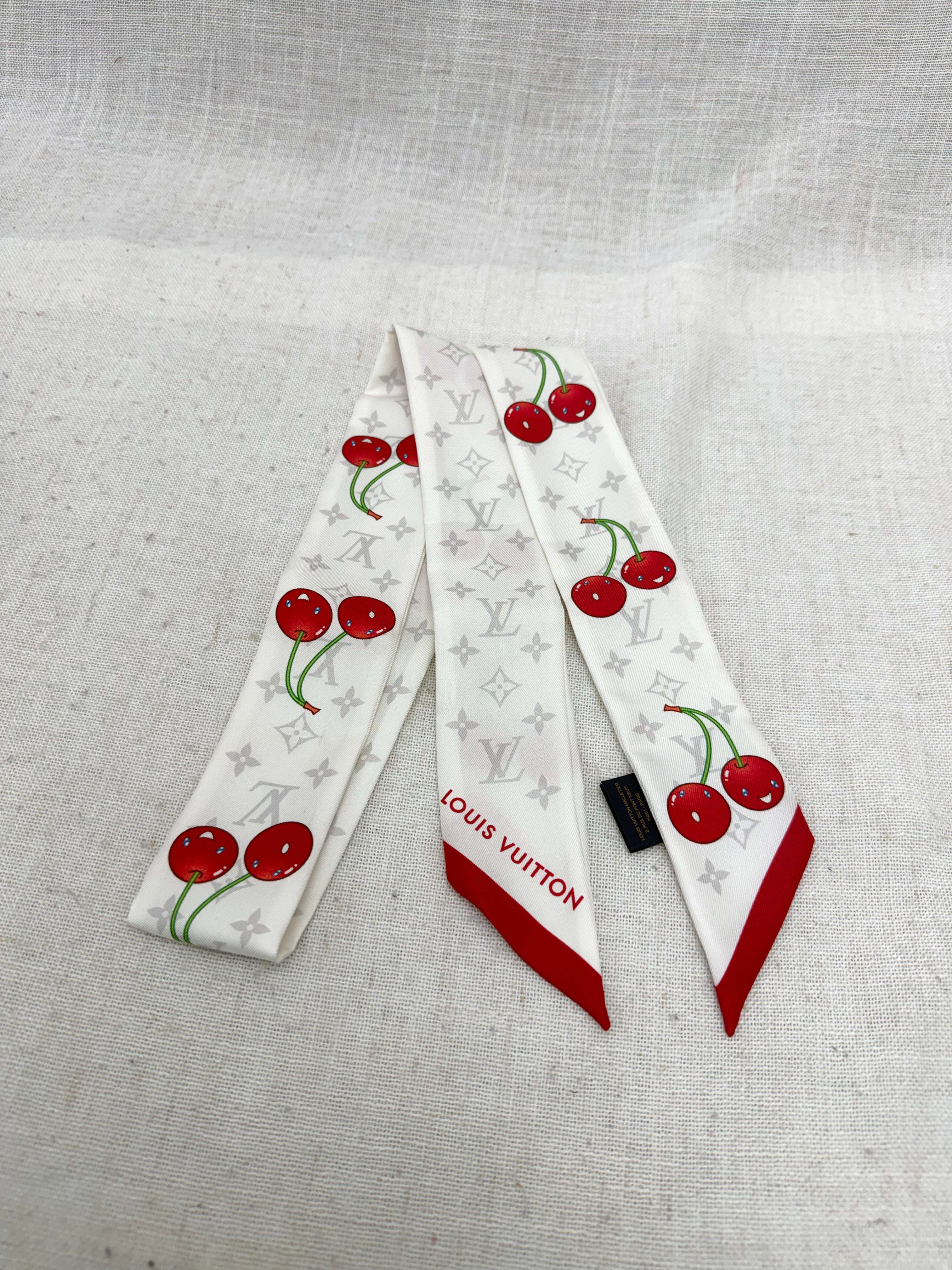 BRAND NEW- Louis Vuitton x Murakami Monogram Cherries Silk Twilly