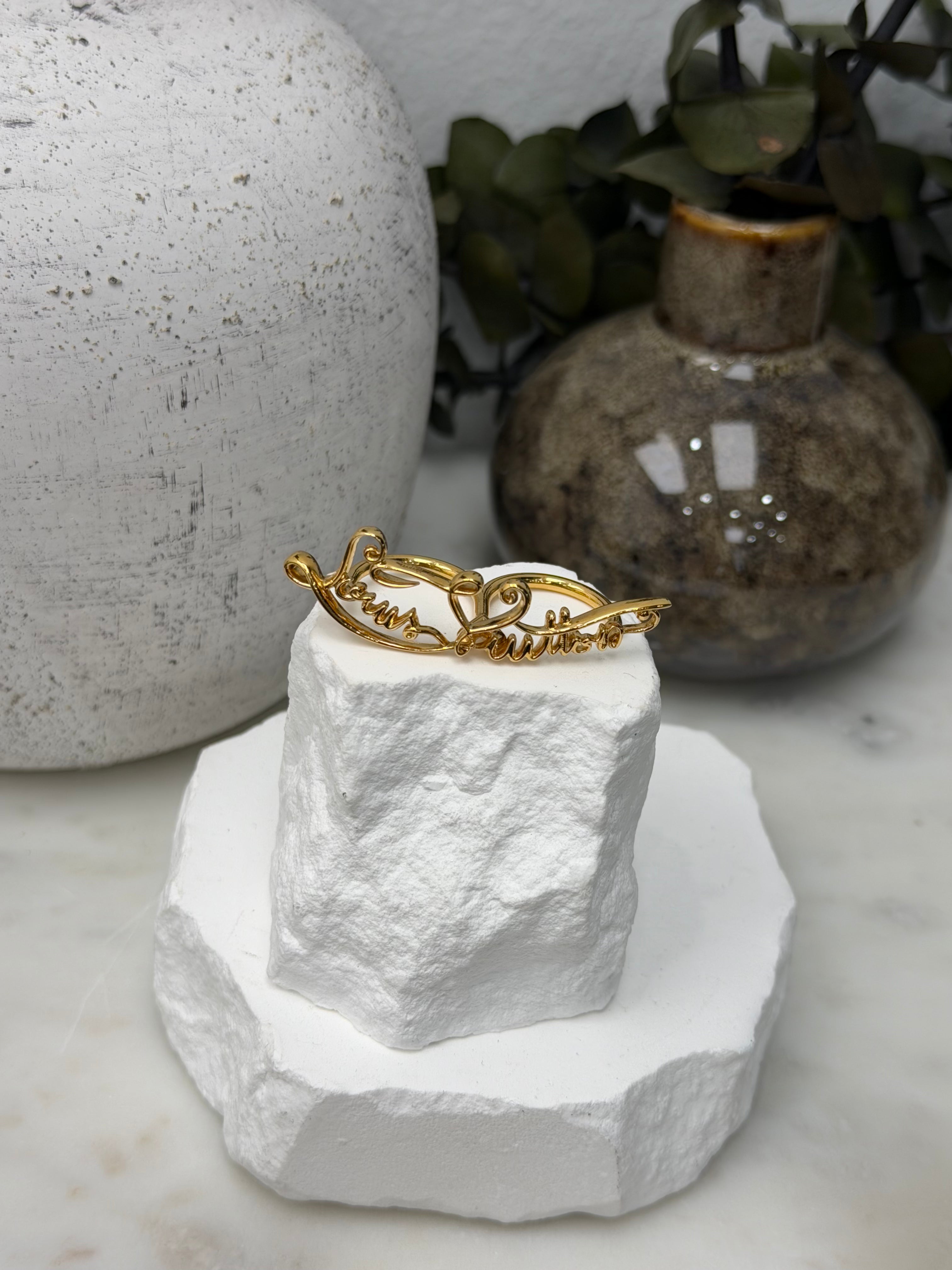 Louis Vuitton My LV Affair Gold Tone Ring Size 5.75