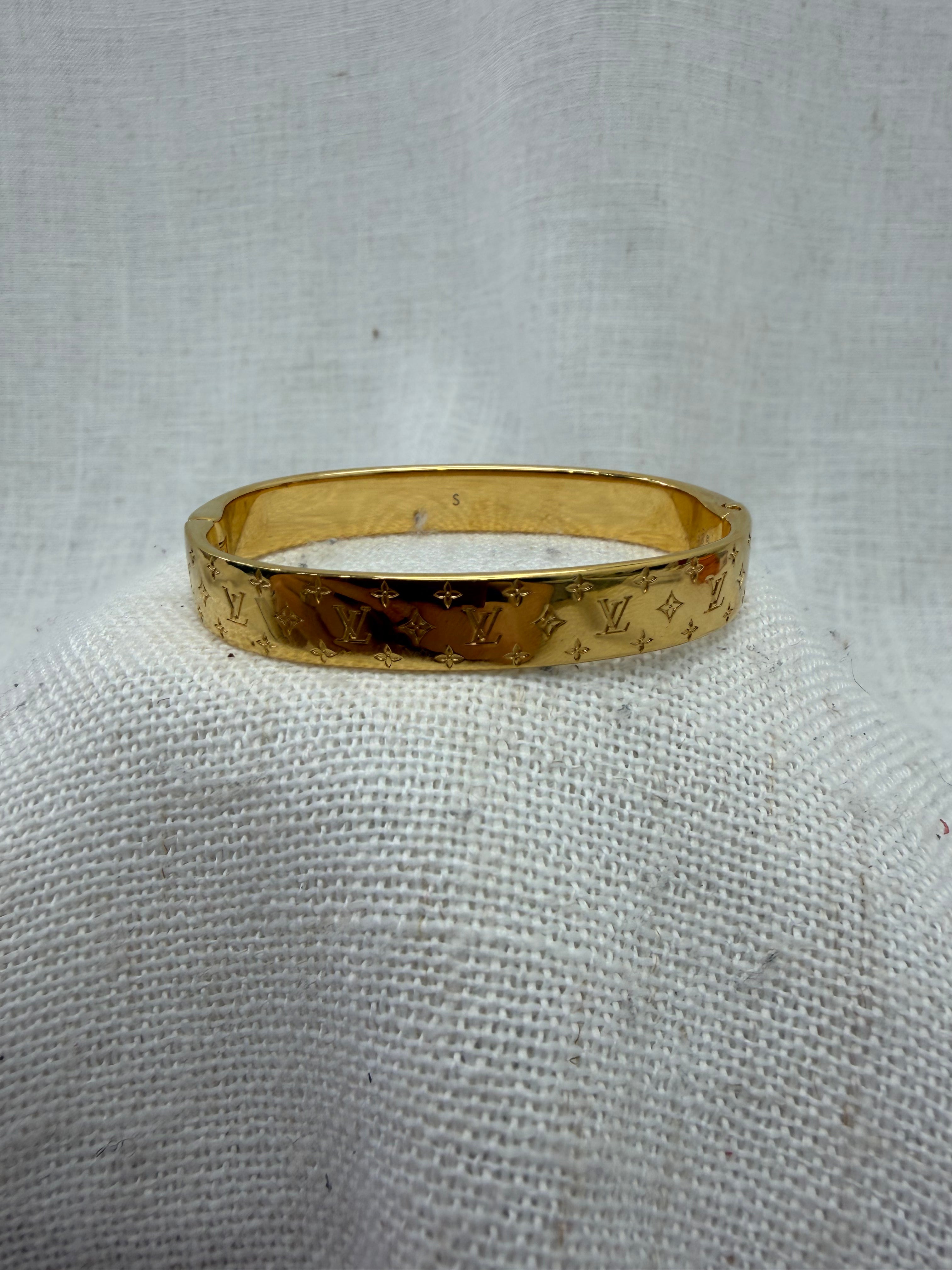 Louis Vuitton Brass Nanogram Cuff Bracelet