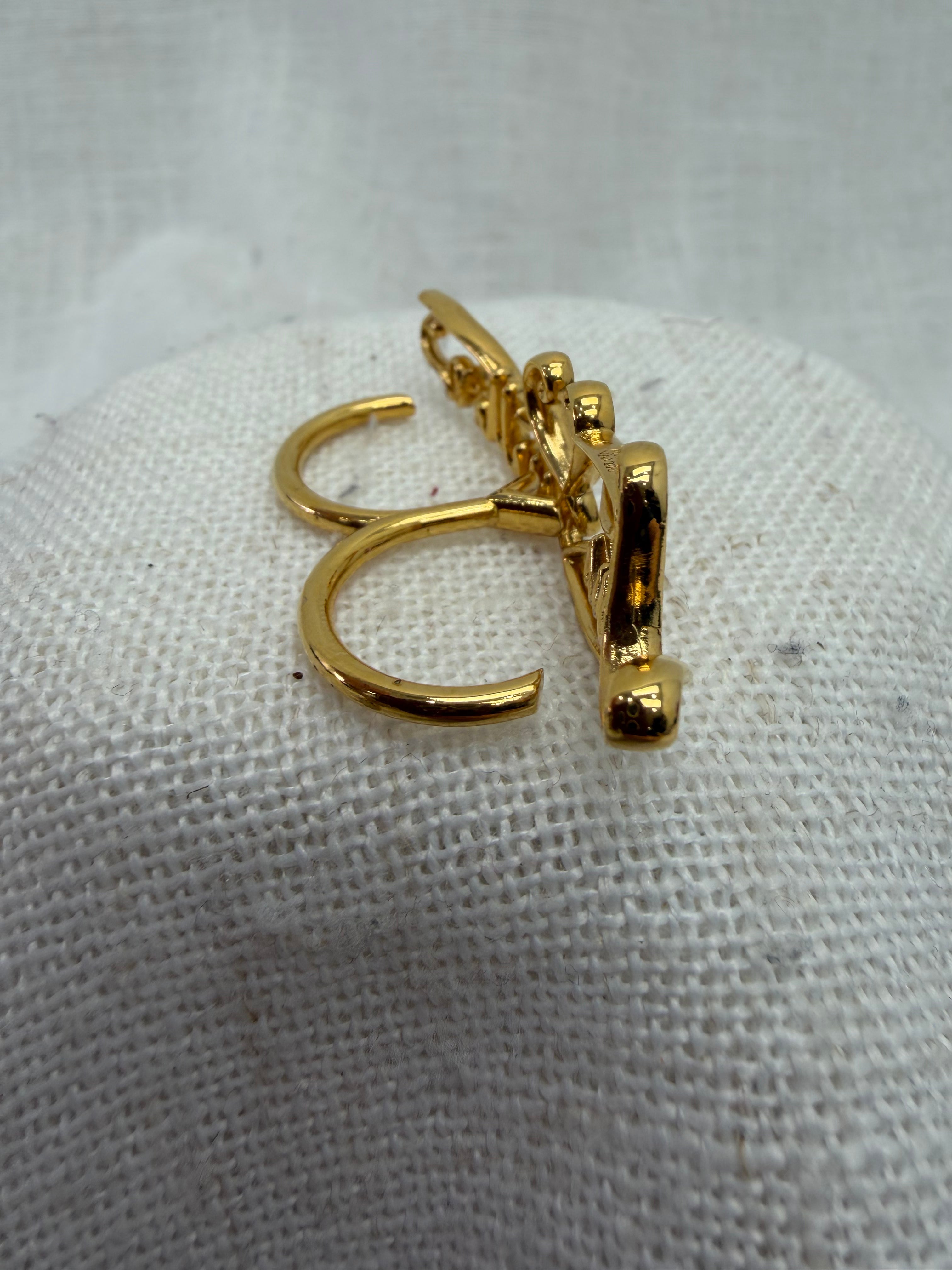 Louis Vuitton My LV Affair Gold Tone Ring Size 5.75