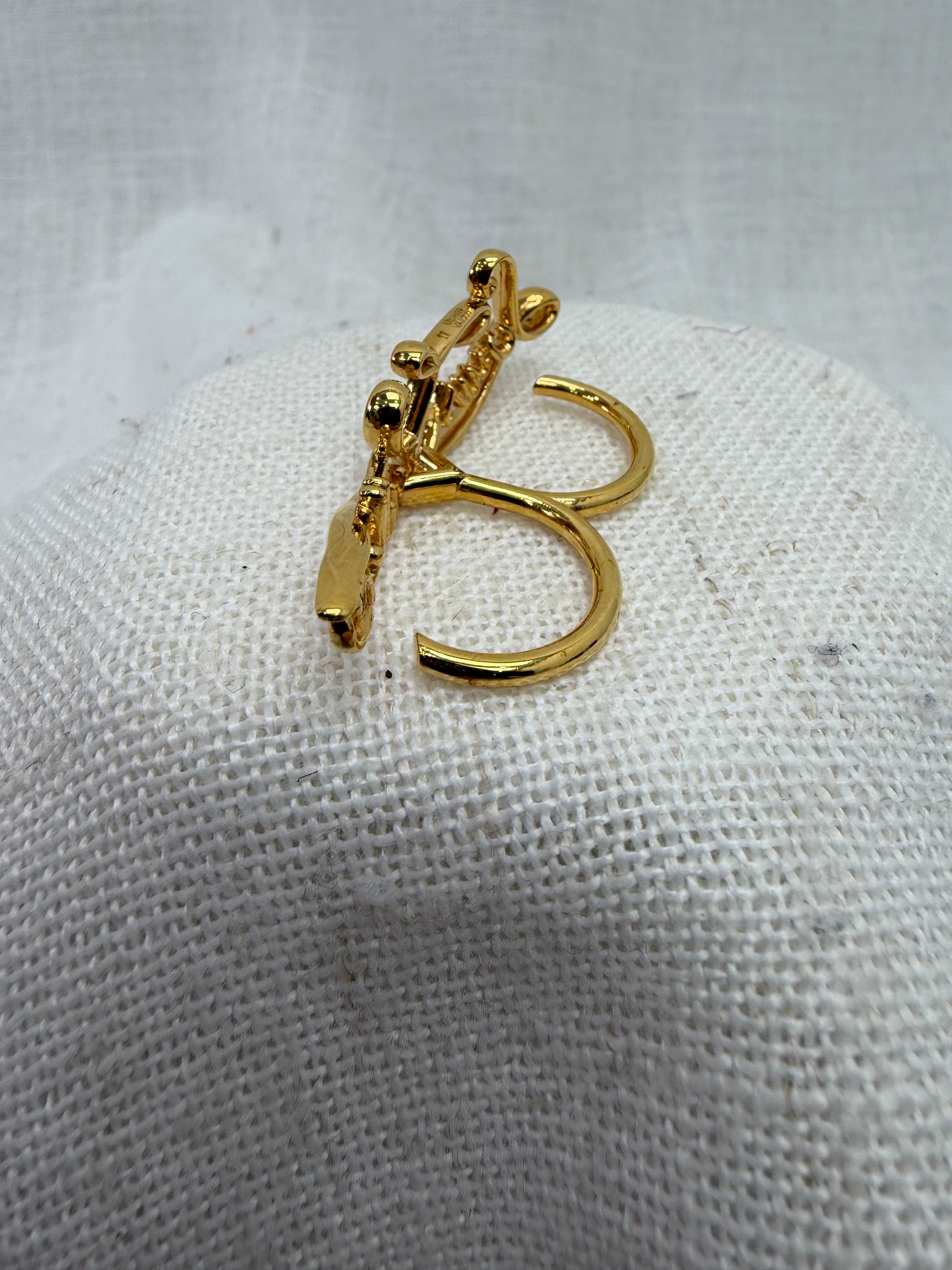 Louis Vuitton My LV Affair Gold Tone Ring Size 5.75