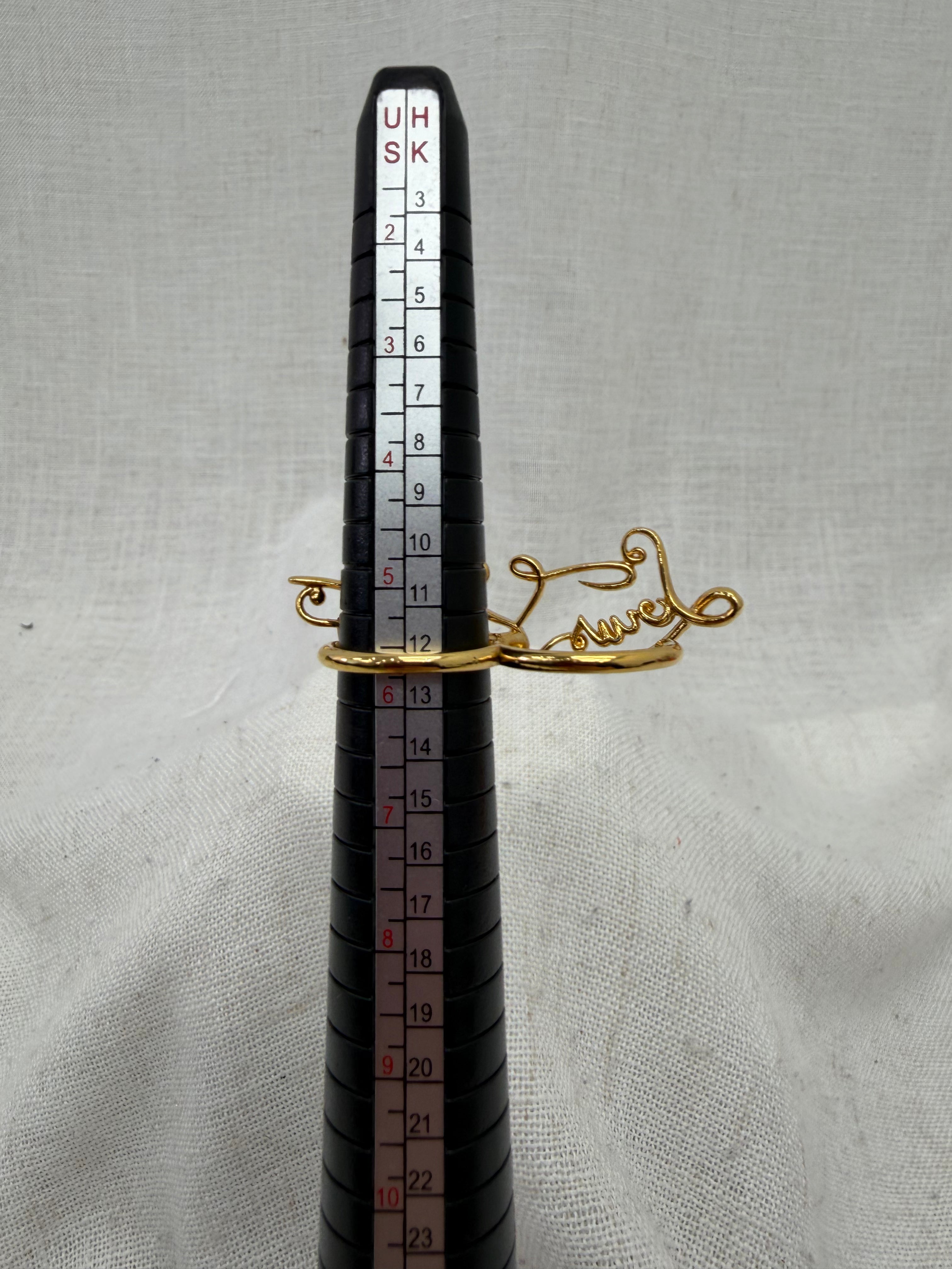 Louis Vuitton My LV Affair Gold Tone Ring Size 5.75