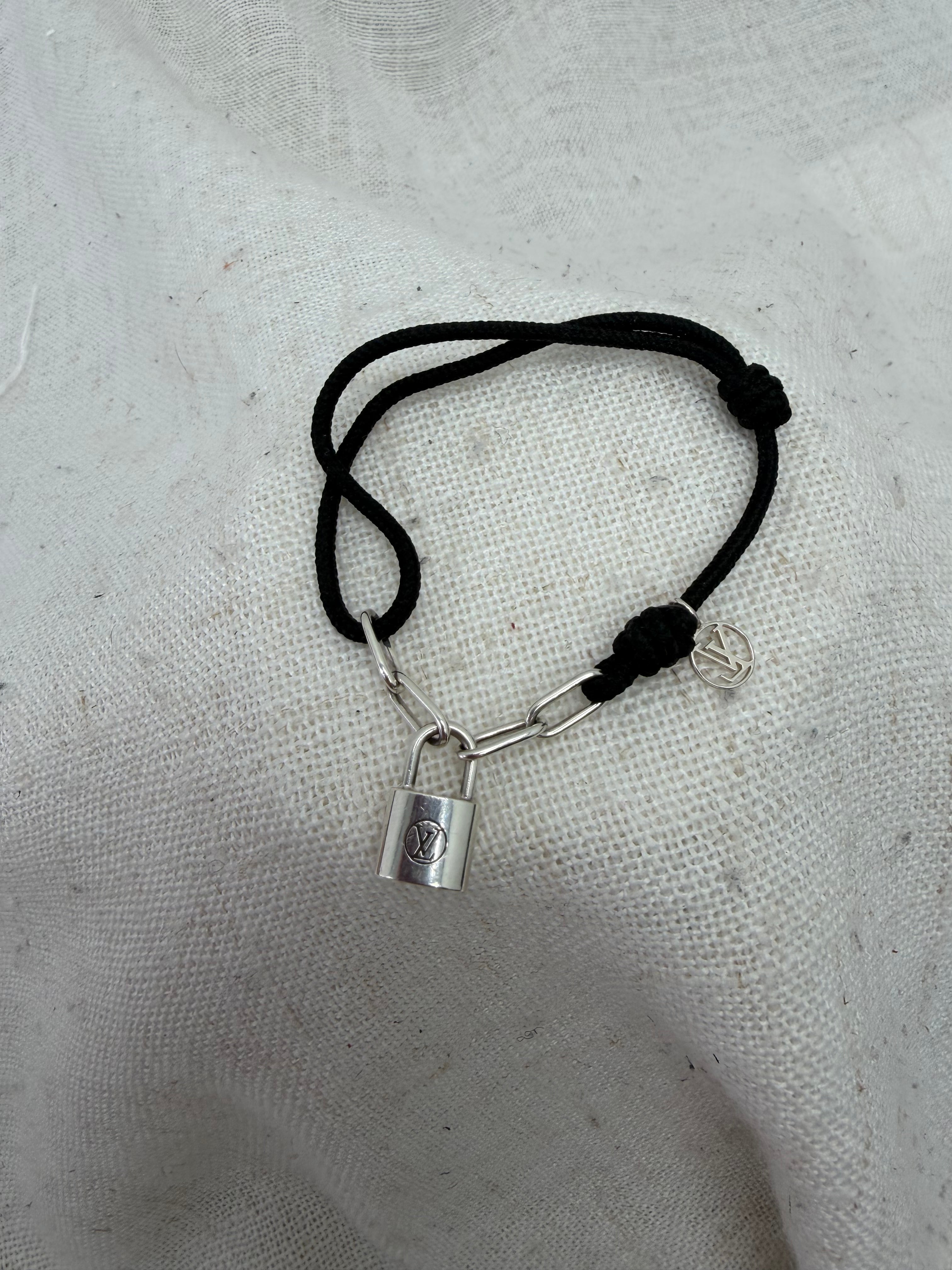 Louis Vuitton Black Nylon Lockit Bracelet