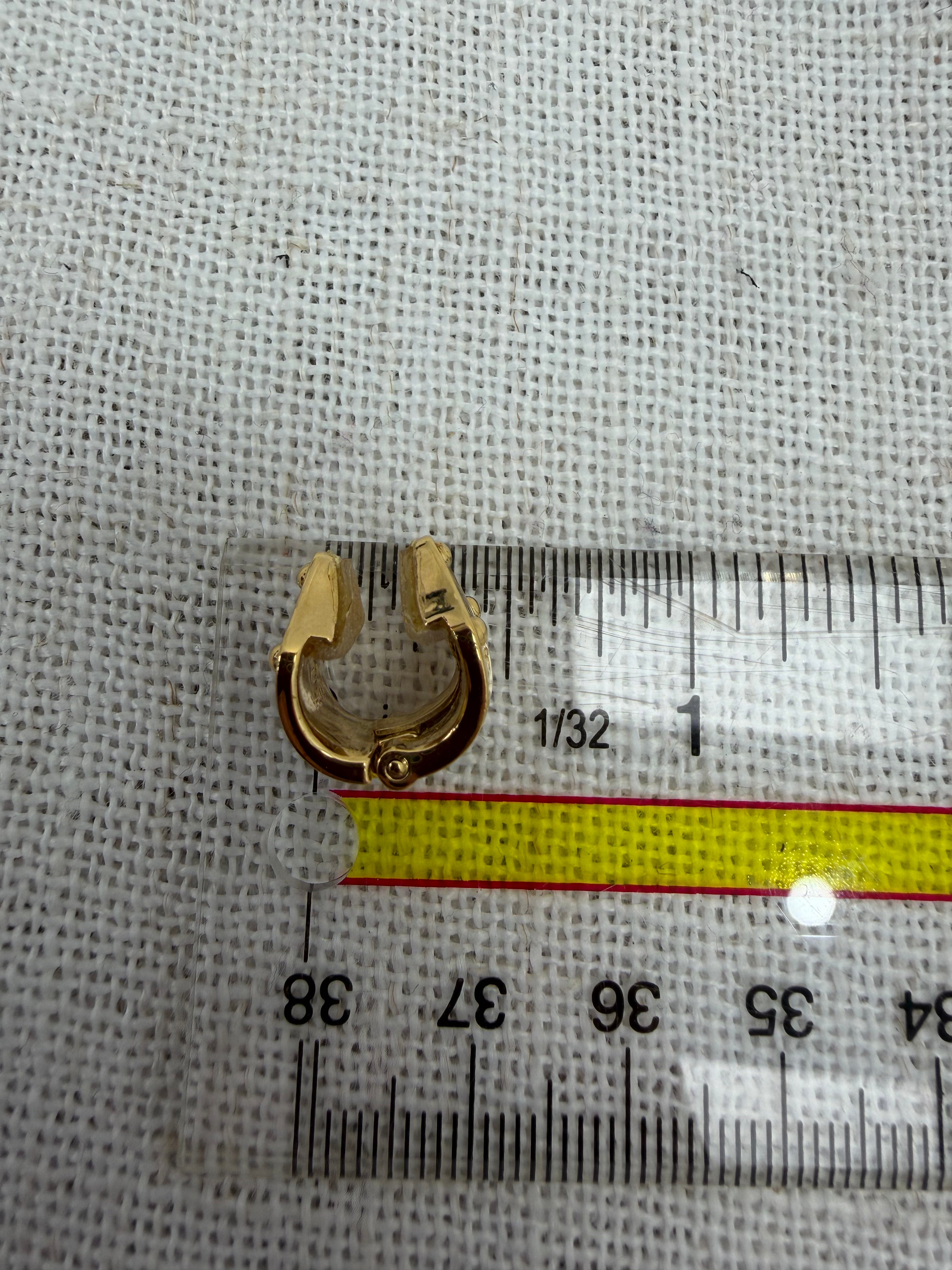 Louis Vuitton Reserse Monogram Clip on Earrings