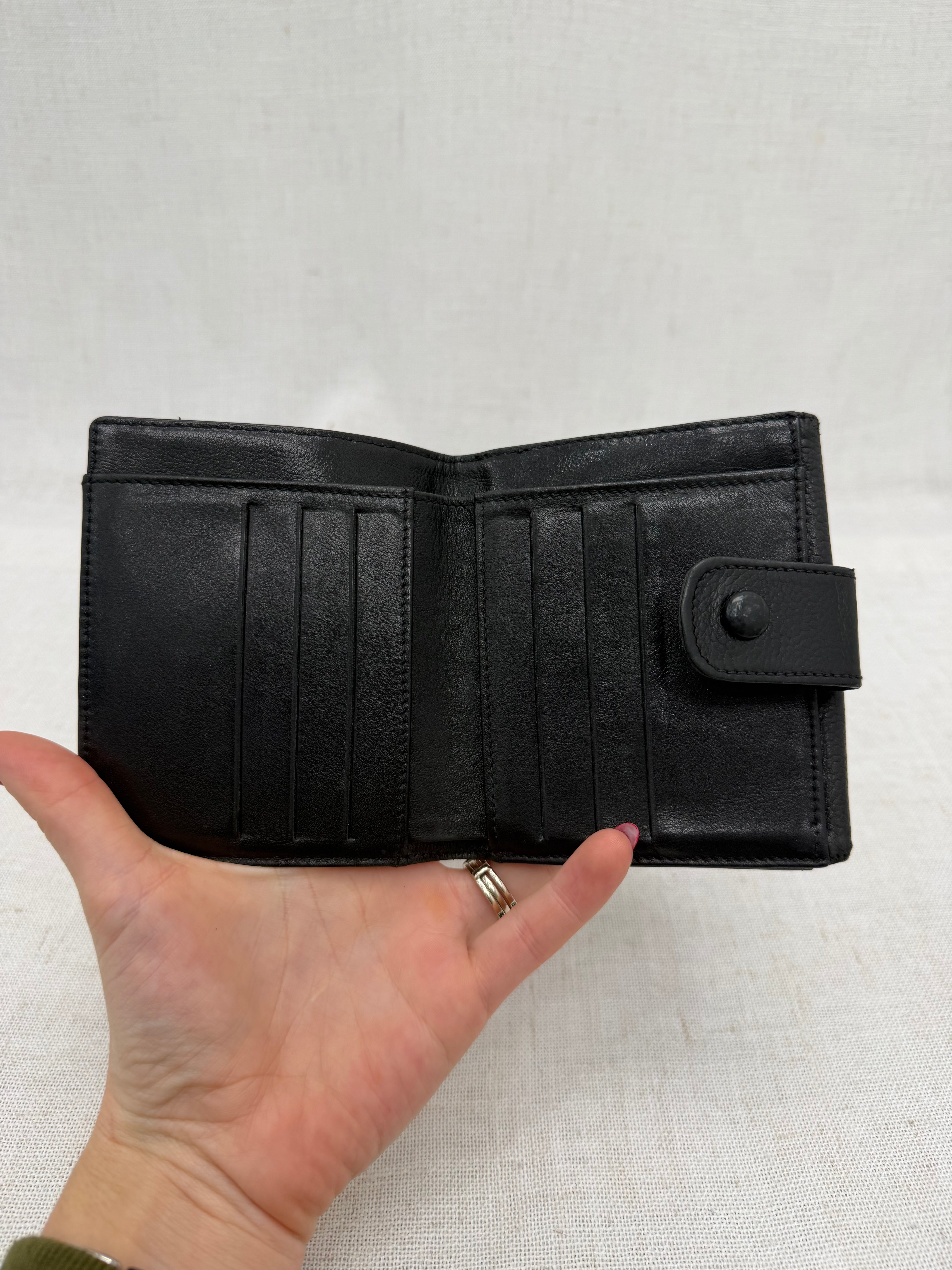 Chanel Black Caviar Leather CC Compact Wallet