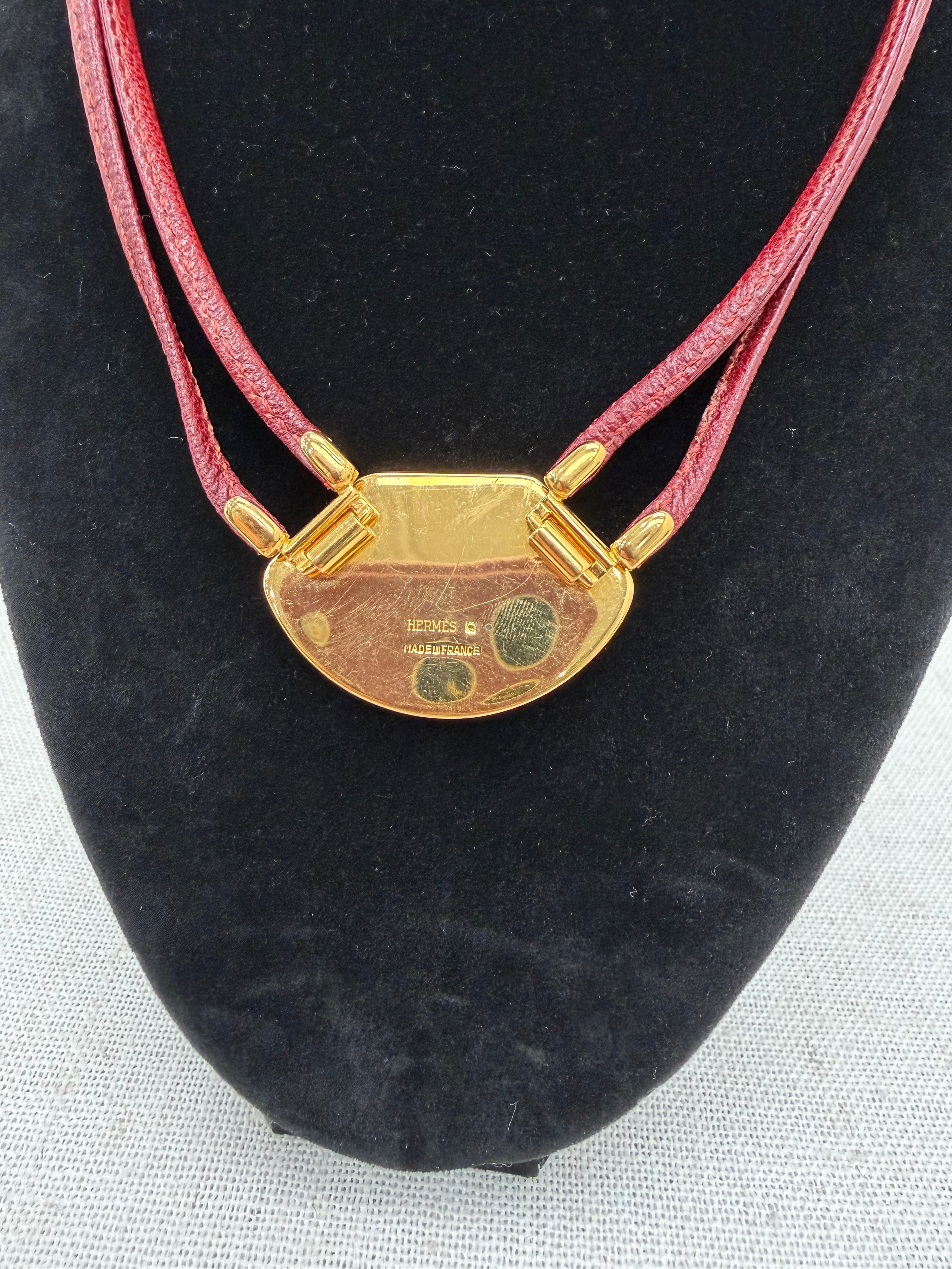 Hermes Vintage Grand Apparat Enamel Necklace
