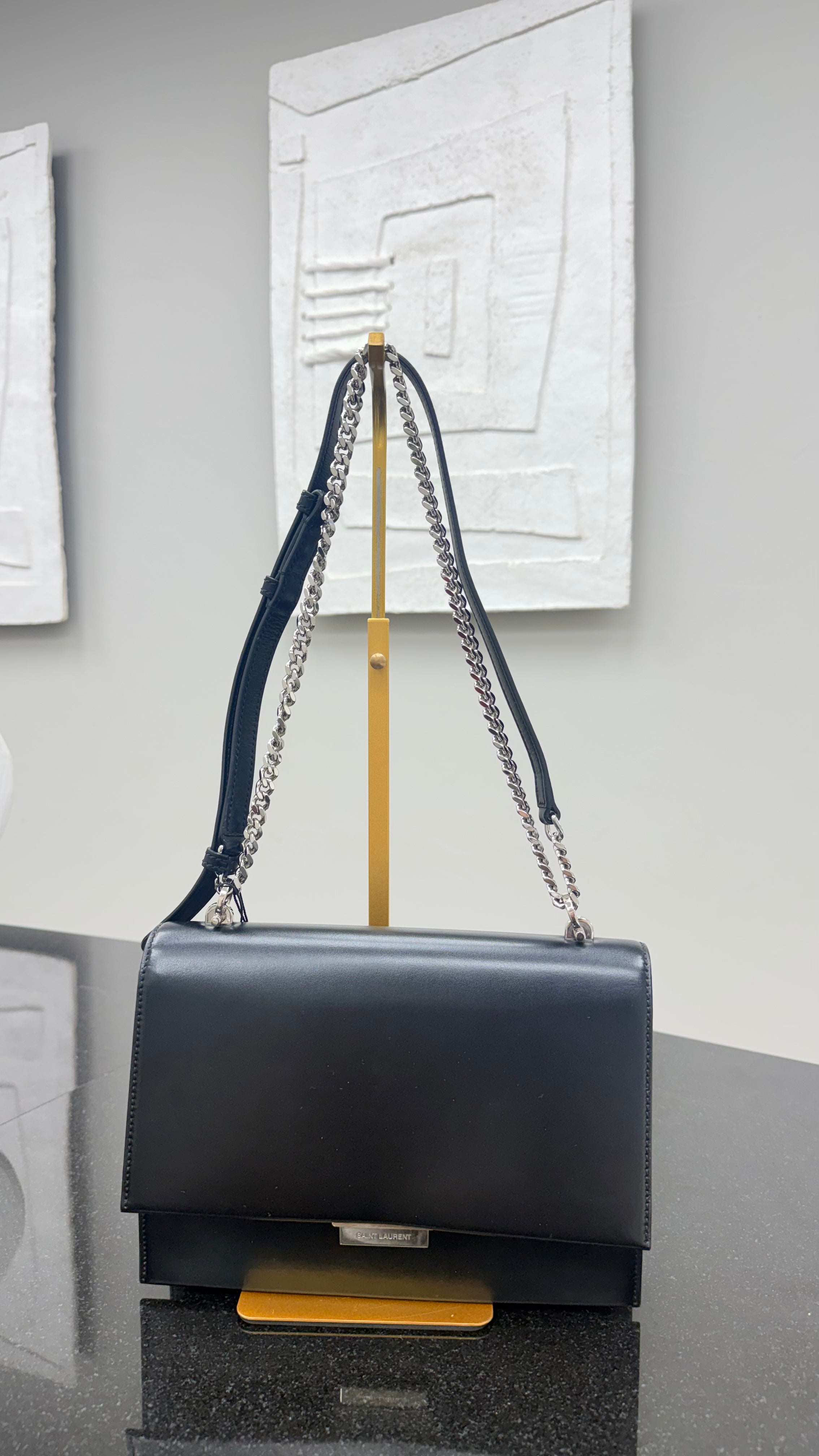 *DONS DROP* Saint Laurent YSL Black Leather Babylone Small Crossbody Bag