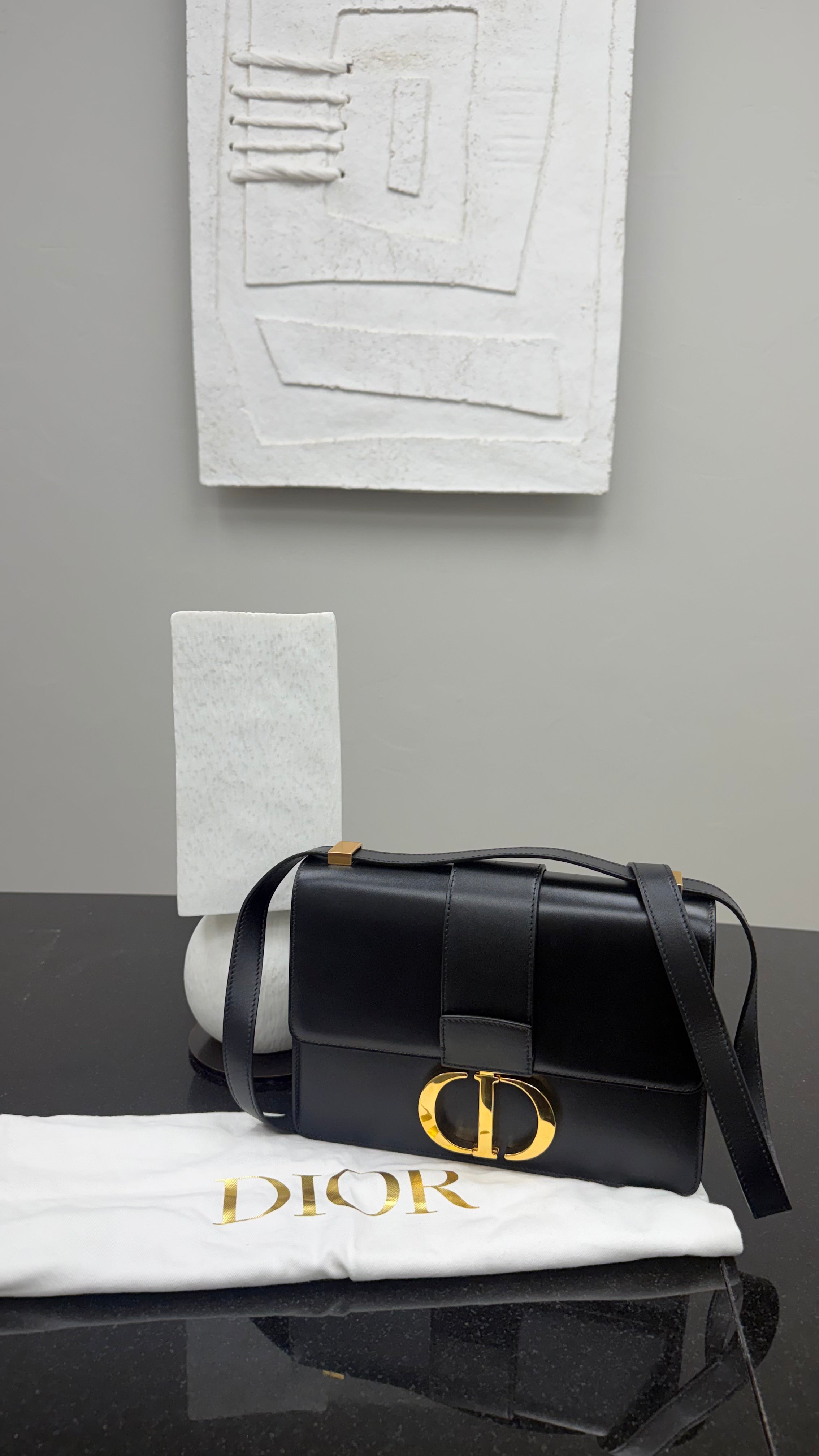 *DONS PRE DROP* Christian Dior Black Leather Dior 30 Montaigne Bag