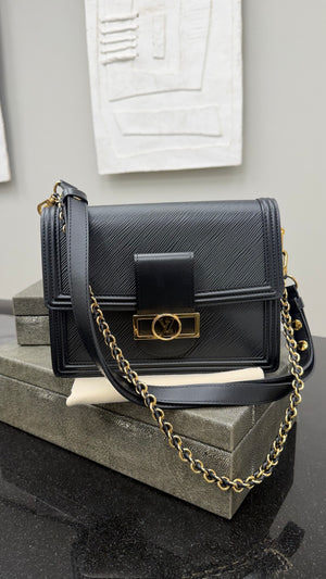 *DONS DROP* LIKE NEW - Louis Vuitton Black Epi Leather Dauphine MM Handbag